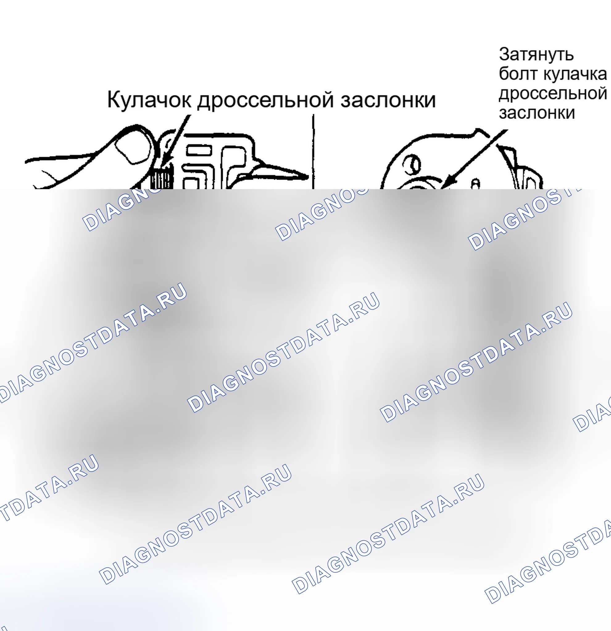 Рис. 43: Снятие пружины кулачка дроссельной заслонки. Volvo 940 I