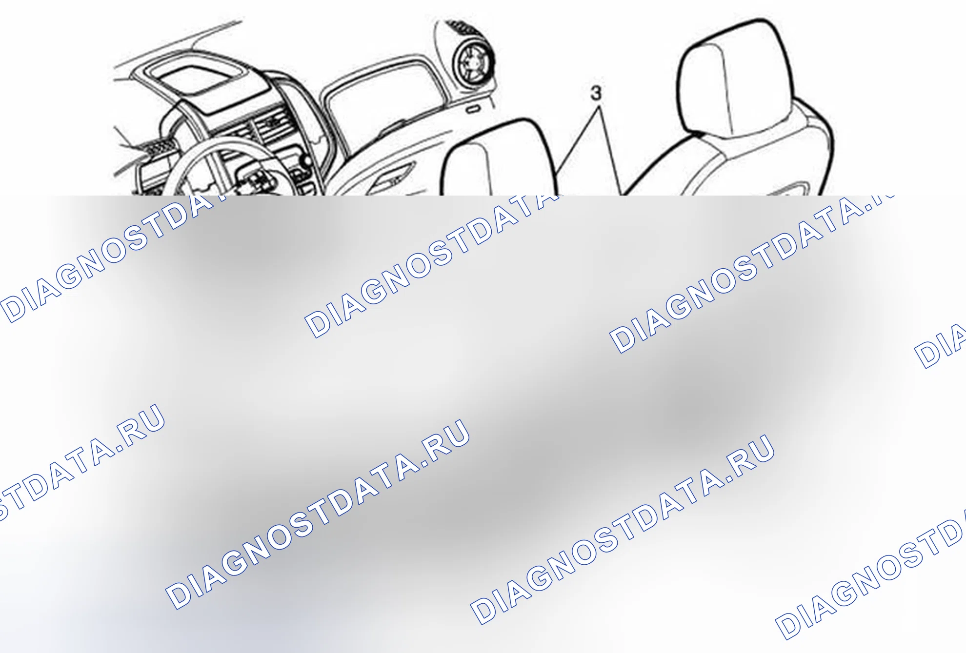 Рис. 1: Снятие и установка сиденья водителя или пассажира. Chevrolet Sonic I