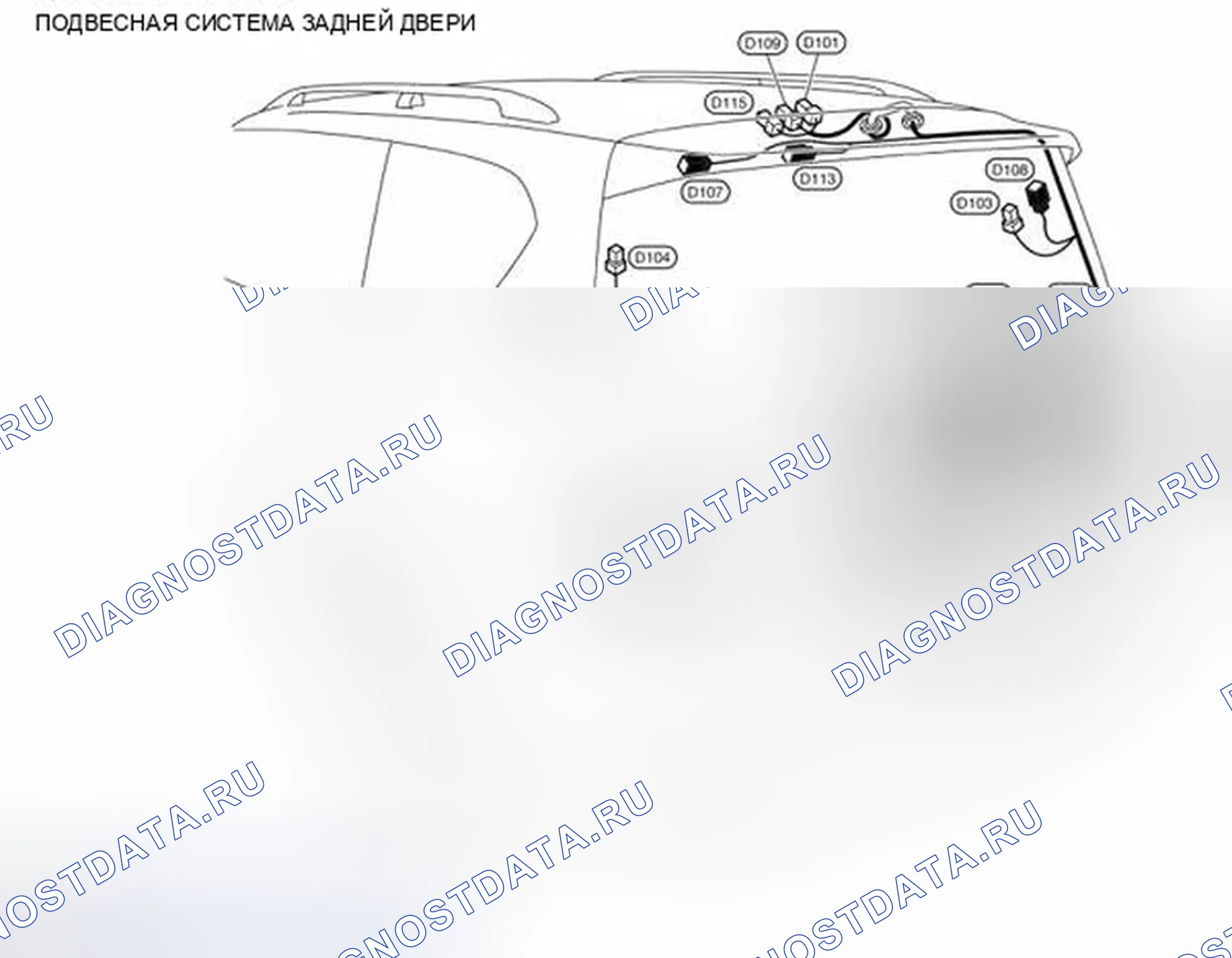 Рис. 158: ПОДВЕСНАЯ СИСТЕМА ЗАДНЕЙ ДВЕРИ. Infiniti QX56 II