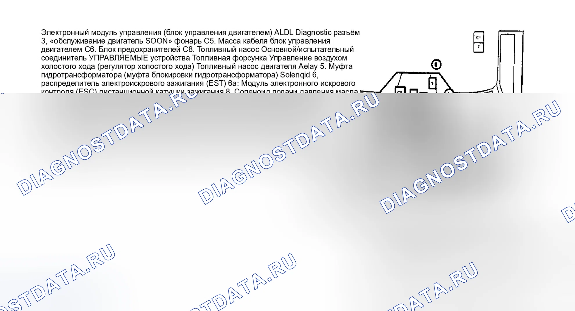 Рис. 2: Расположение компонентов (2 из 8). Chevrolet Step Van P30 