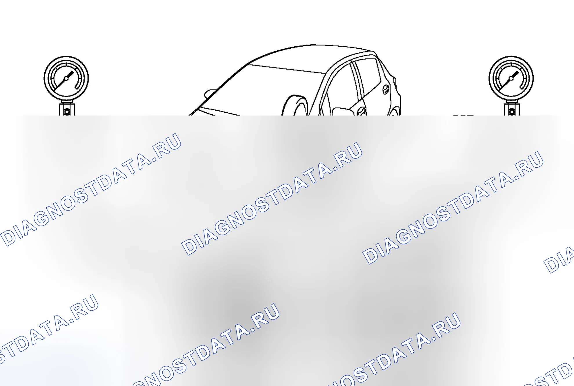Рис. 236: ОСМОТР ТРАНСПОРТНОГО СРЕДСТВА. Toyota Yaris III