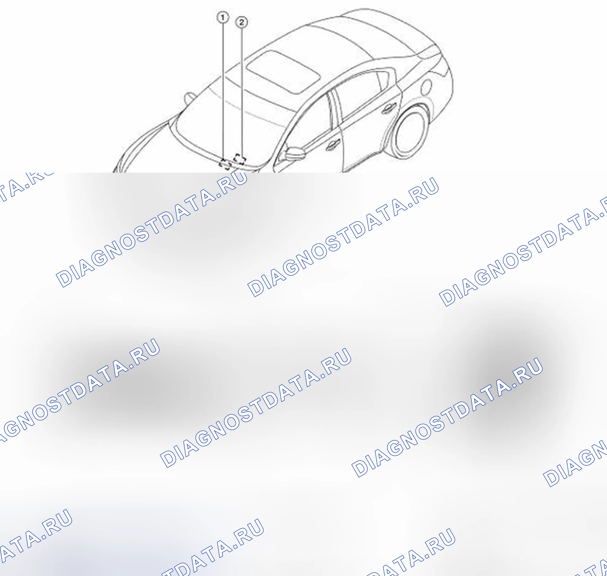 Рис. 68: Расположение компонентов. Honda Passport I