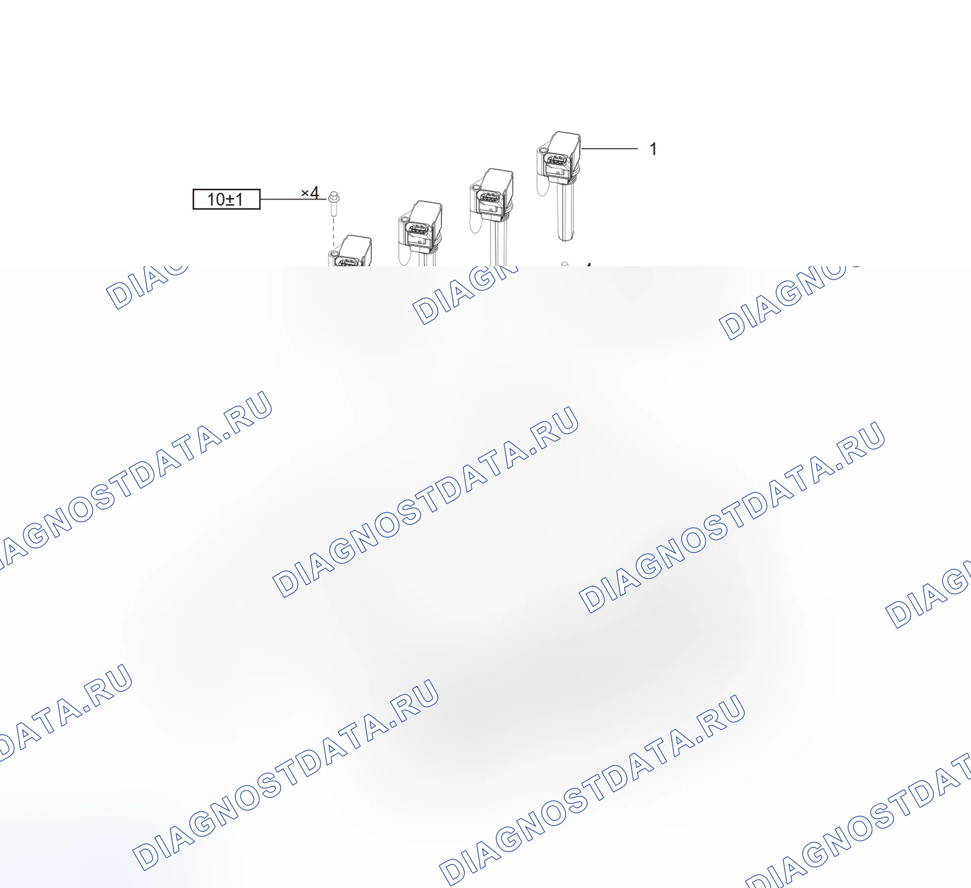 Схема расположения катушки зажигания/свечи зажигания — Great Wall Wingle-5-Cng. Great-Wall Wingle 5 CNG I