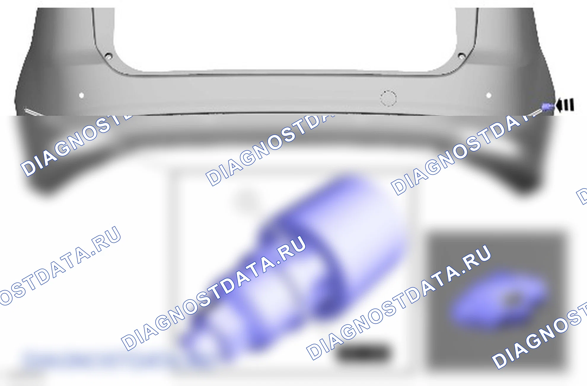 Разборка и сборка кожуха заднего бампера. Ford Grand C-MAX II рестайлинг