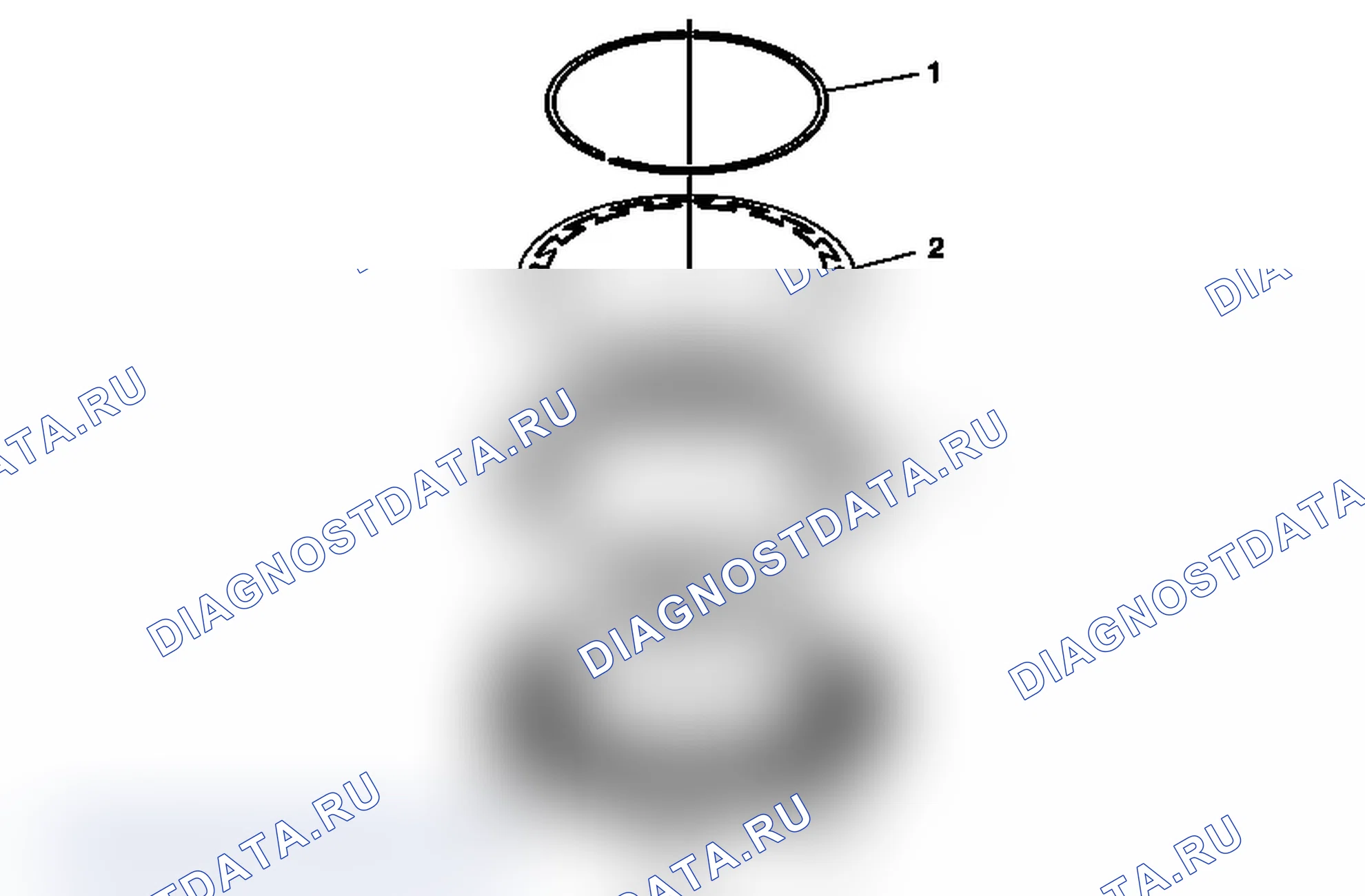 Рис. 505: 1-2-3-4 Снятие поршня сцепления. Pontiac G6 I final