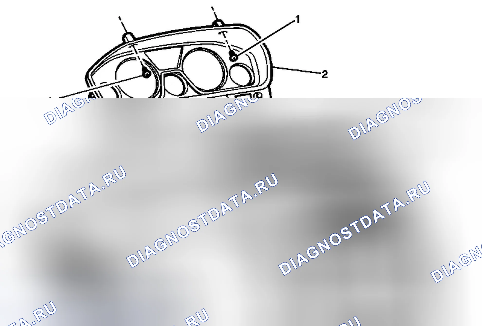 Рис. 182: Замена обрезной пластины кластера приборной панели (Acadia). GMC Acadia I рестайлинг