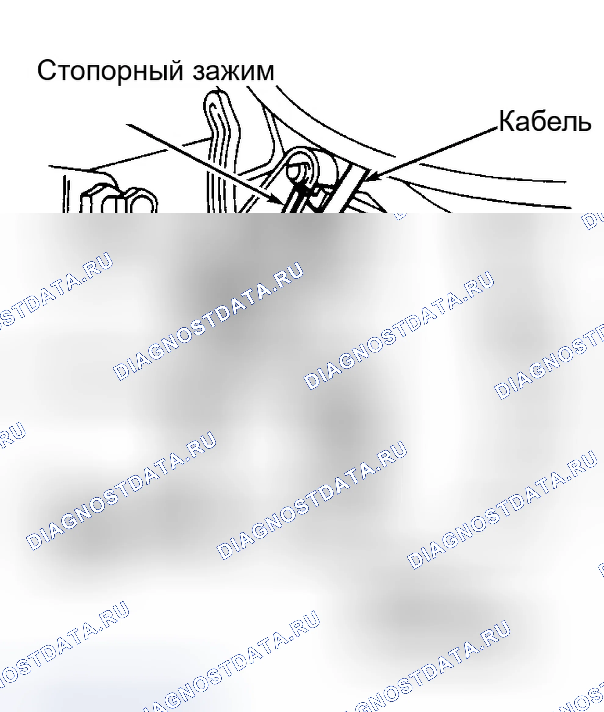 Рис. 7: КАБЕЛЬ УПРАВЛЕНИЯ ТЕМПЕРАТУРОЙ. Ford Escort V рестайлинг