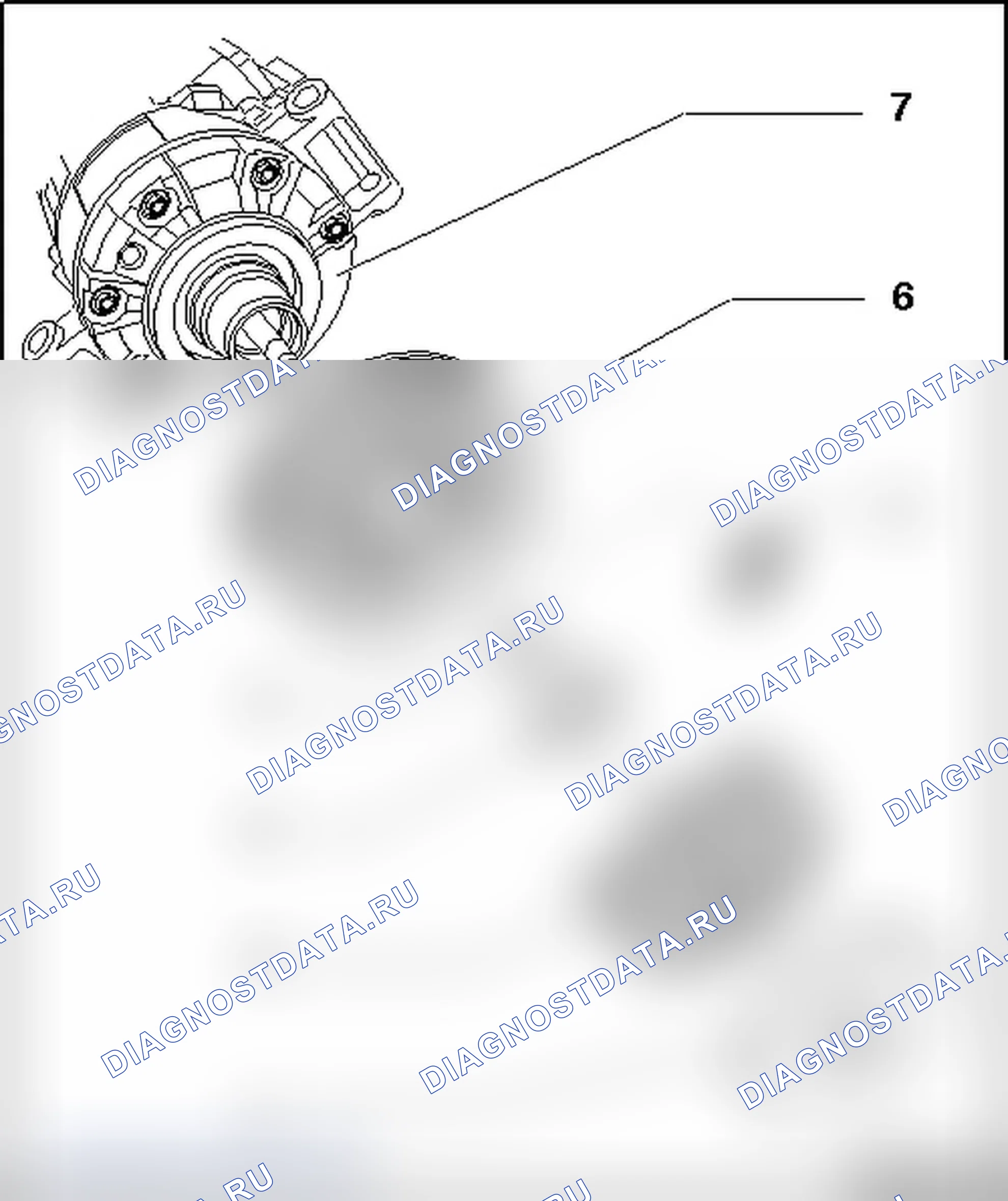 Рис. 6: РЕМЕННЫЙ ШКИВ, КОМПРЕССОР DENSO кондиционер, ВЕРСИЯ 1. Audi TT 8J рестайлинг
