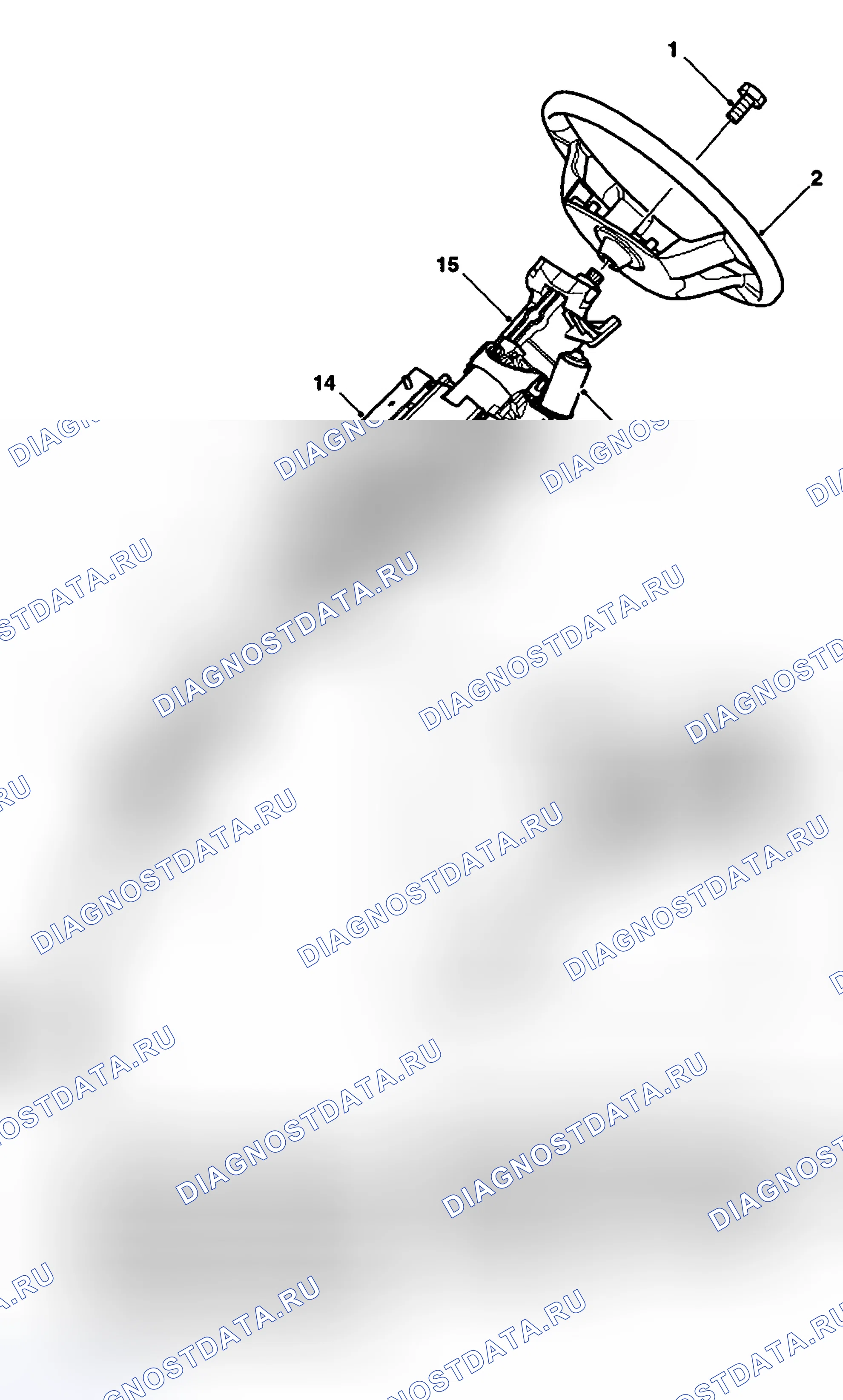 Рис. 23: Рулевая колонка. Land Rover Range Rover L322