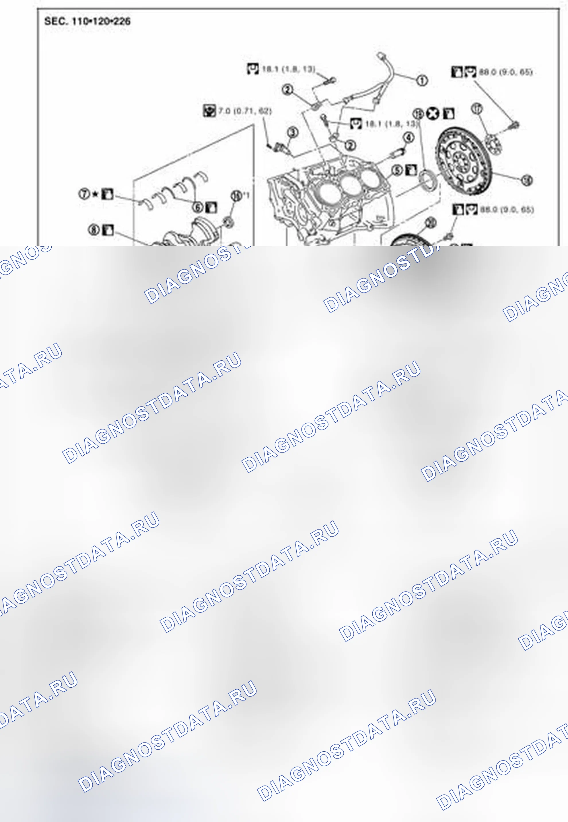 Рис. 59: Разнесенный вид. Infiniti Q60 I