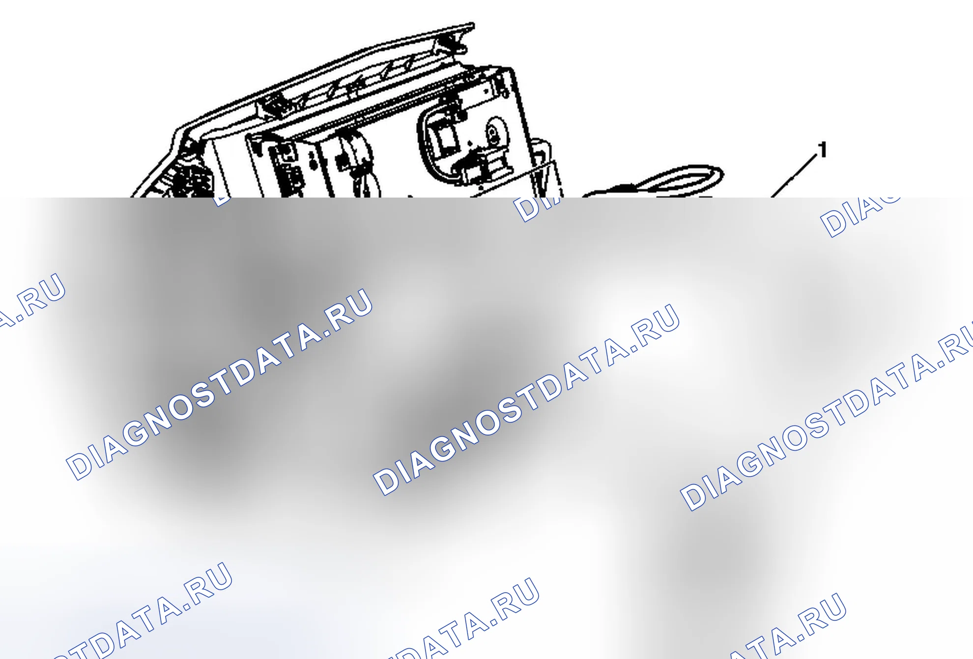 Рис. 37: Замена кабеля цифровой видеоантены. Cadillac SRX II