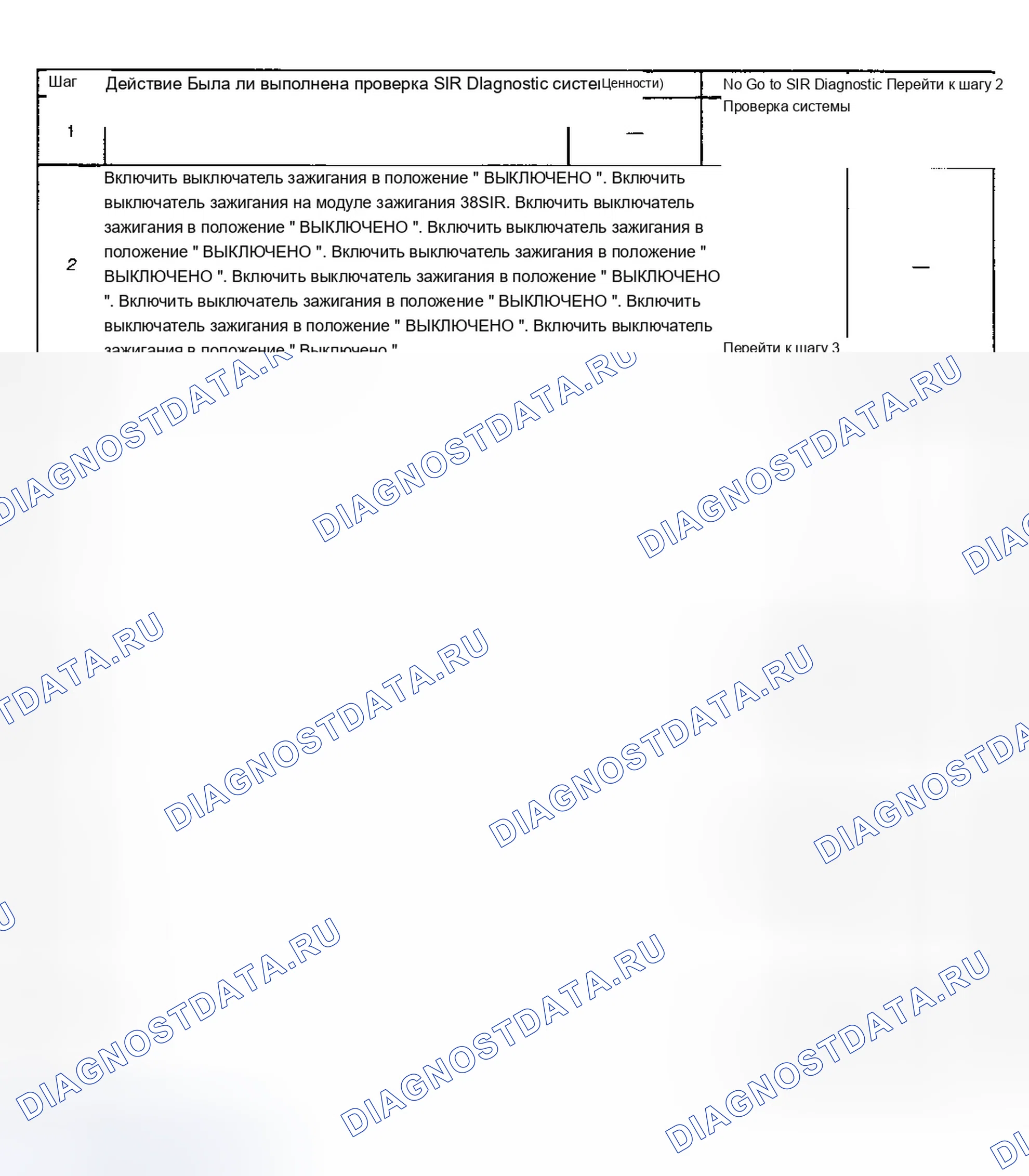 Рис. 23: расшифровка кода ошибки B1019: Замыкание контура развертывания пассажиров на напряжение (1 из 2). Chevrolet Malibu V