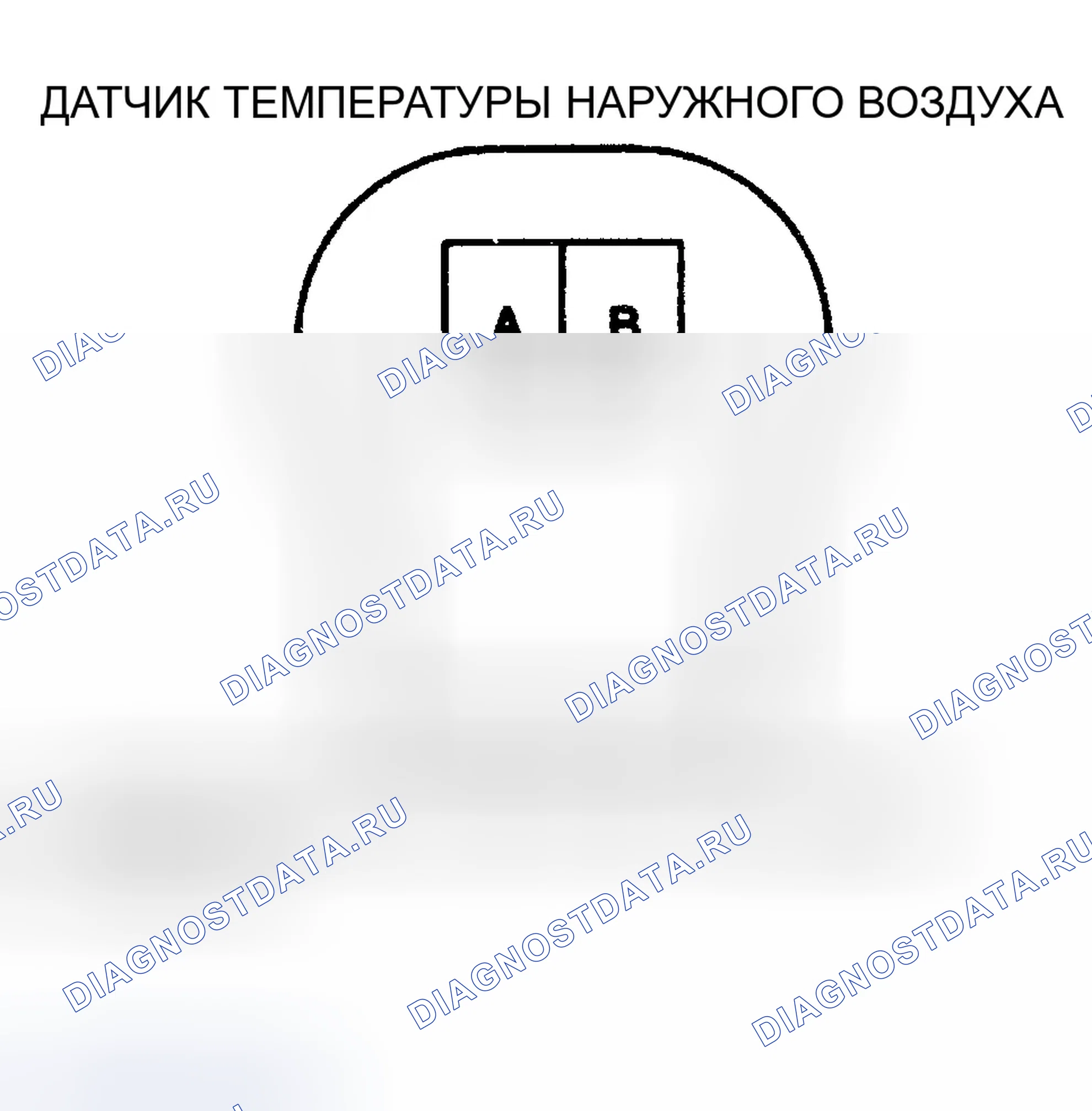 Рис. 90: ДАТЧИК ТЕМПЕРАТУРЫ ОКРУЖАЮЩЕГО ВОЗДУХА. Cadillac Eldorado X
