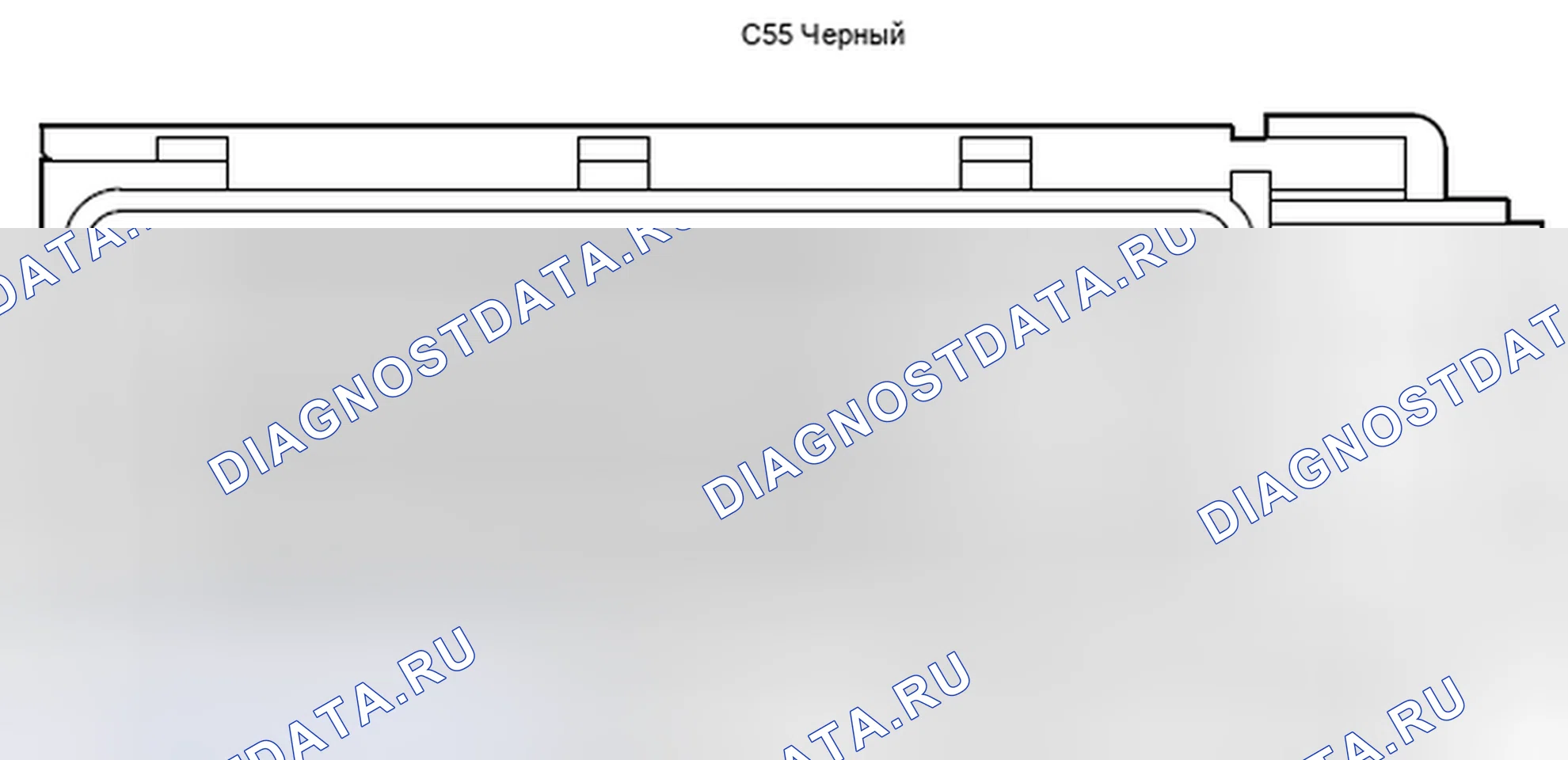 Рис. 1266: Вид с торца разъема модуля управления двигателем (C55). Toyota Camry XV40 рестайлинг