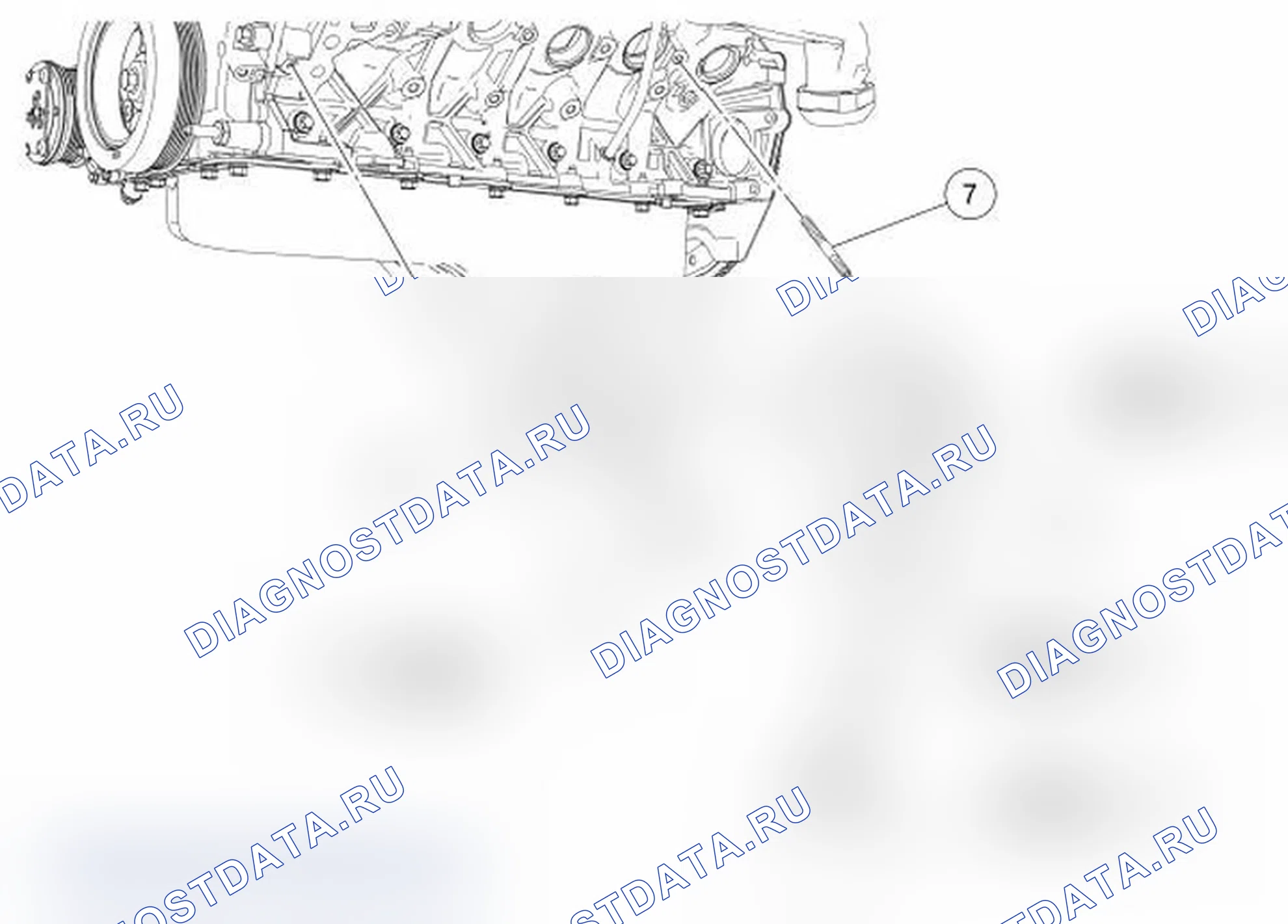 Рис. 493: Монтаж адаптера масляного фильтра. Ford Cutaway E350 Super Duty 