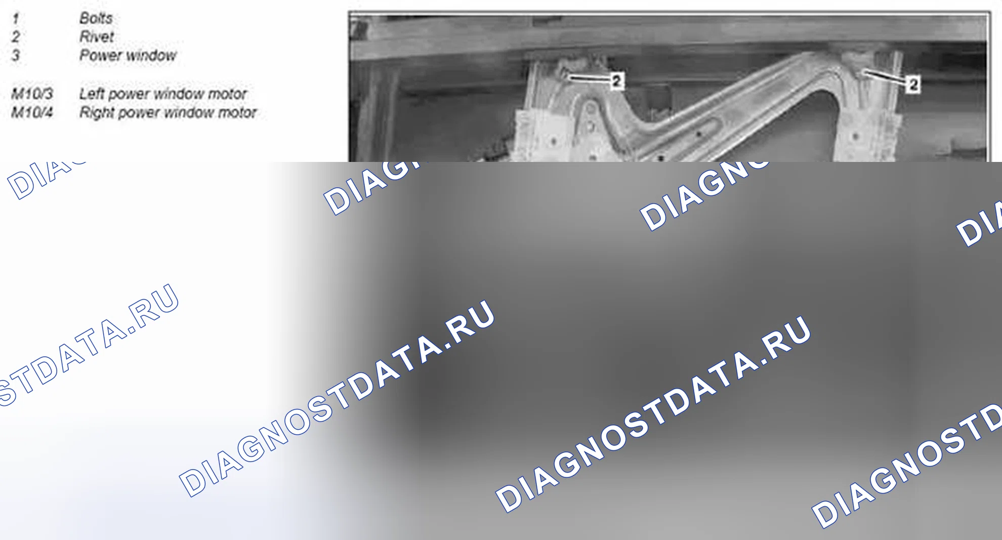 Рис. 404: Снятие / установка стеклоподъемника передней двери - AR72.10-P-1800MCC. Kia Soul I