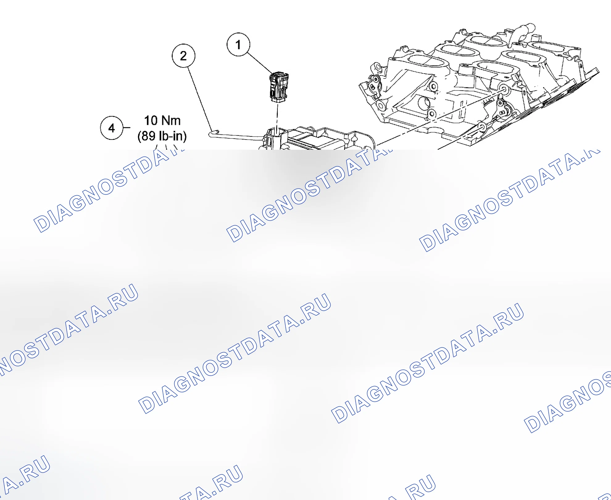 Рис. 102: Привод управления литником впускного коллектора (IMRC) - 4,2l и 5,4l (3V). Ford Pickup F350 Super Duty 
