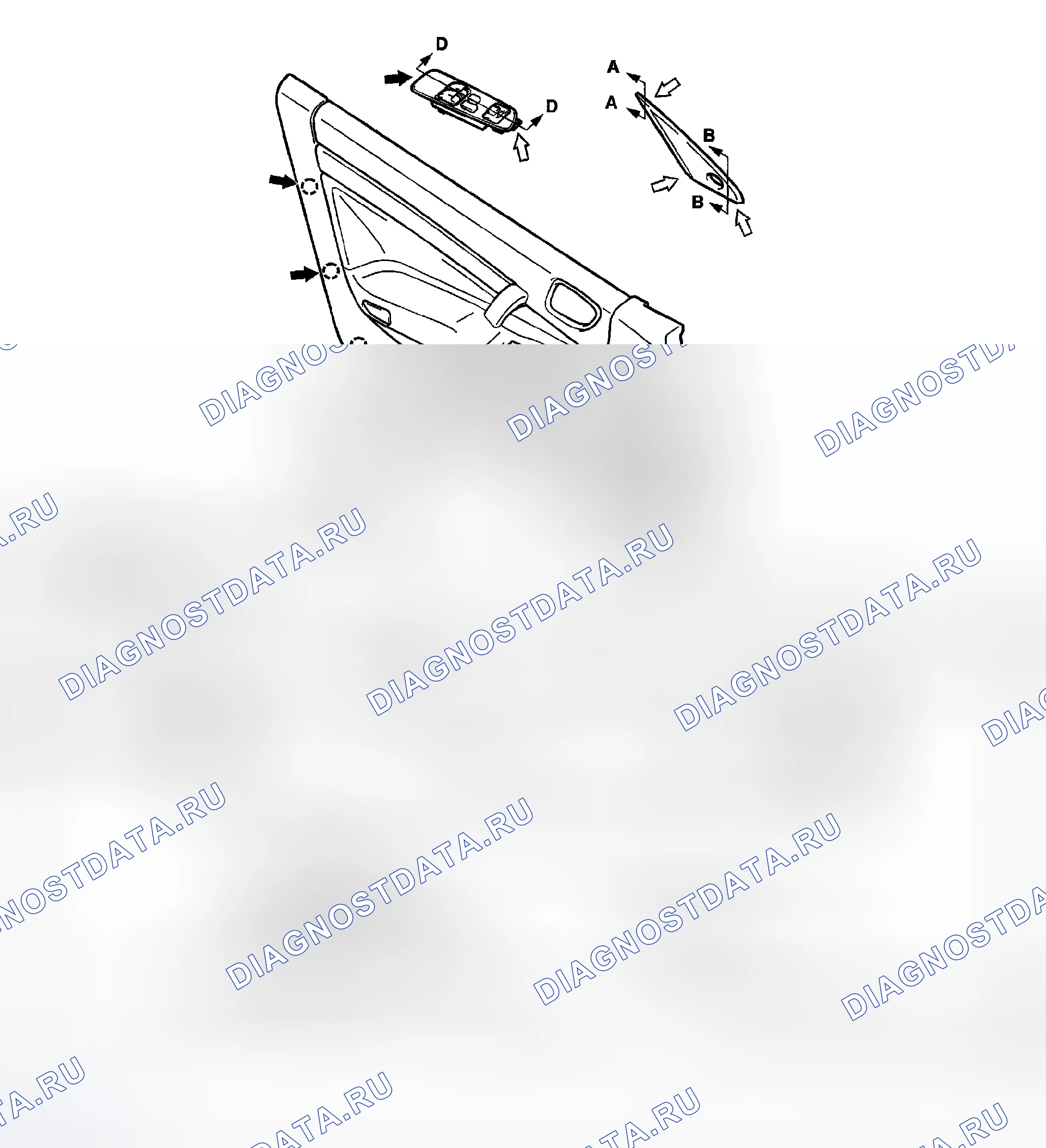Рис. 142: ПОЛОЖЕНИЯ ЗАЖИМА И КОГТЯ. Dodge Stratus II рестайлинг