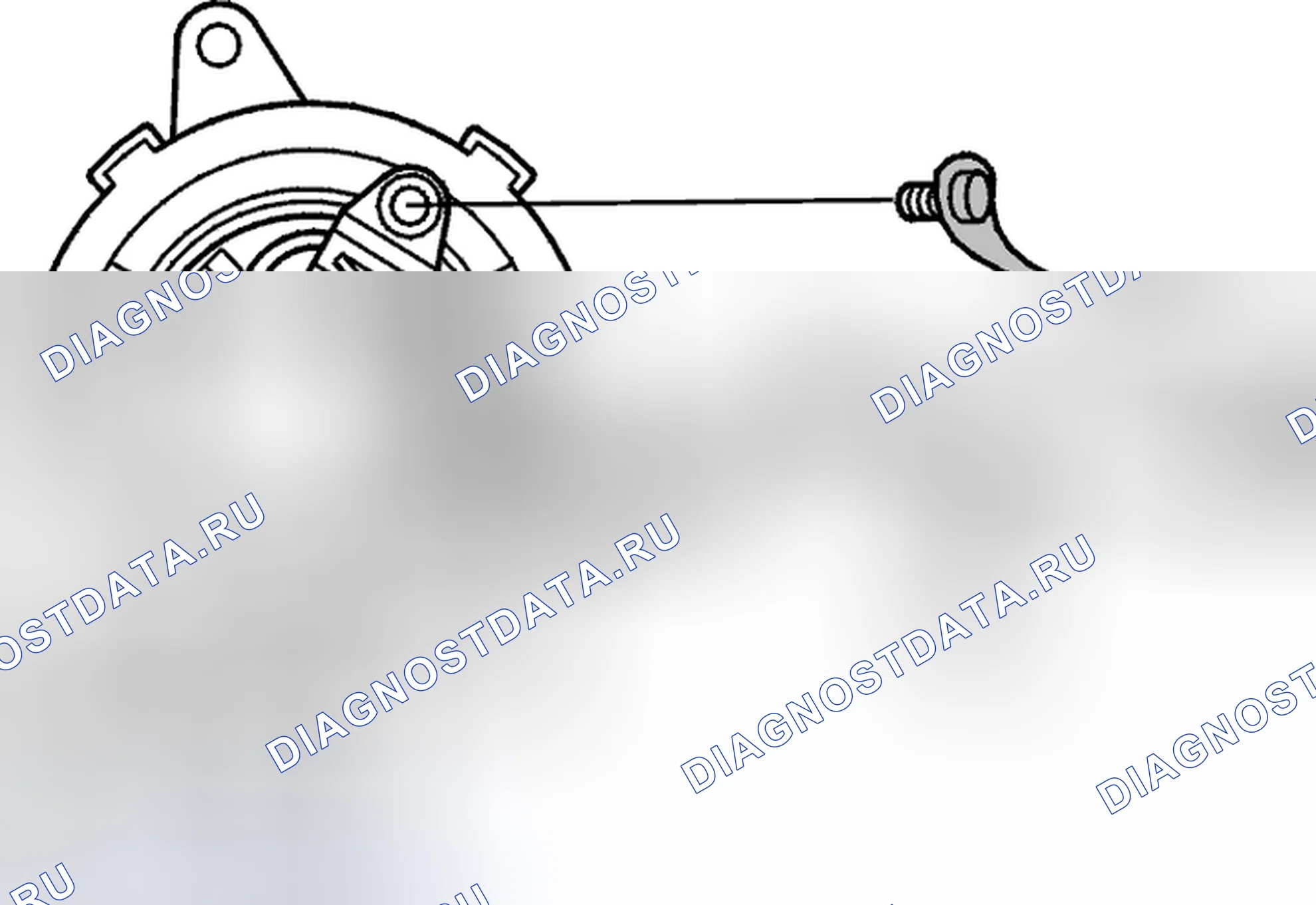 Рис. 244: Отвернуть винт. Volvo V70 II рестайлинг