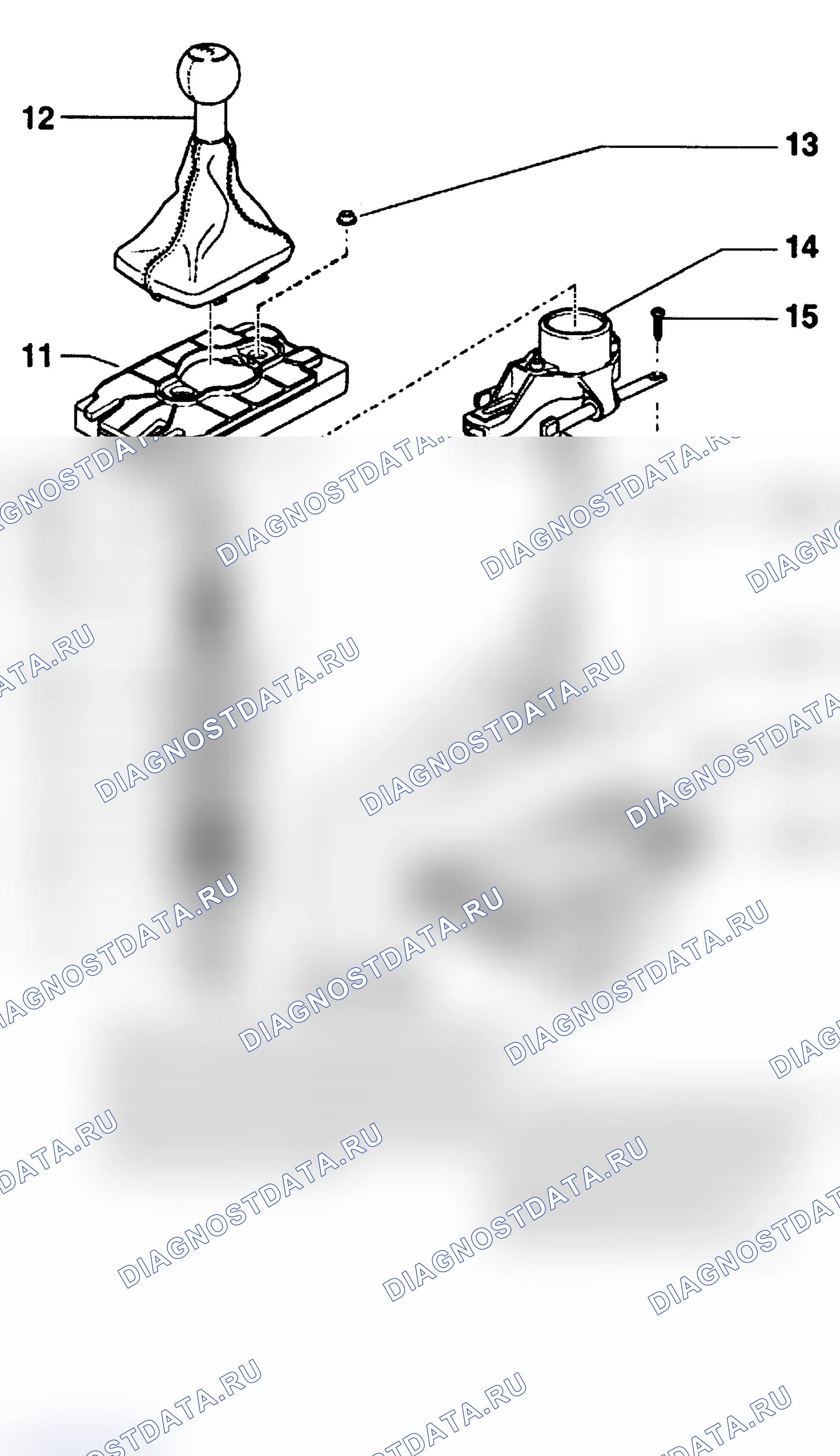 Рис. 104: МЕХАНИЗМ ПЕРЕКЛЮЧЕНИЯ. Audi A4 B6