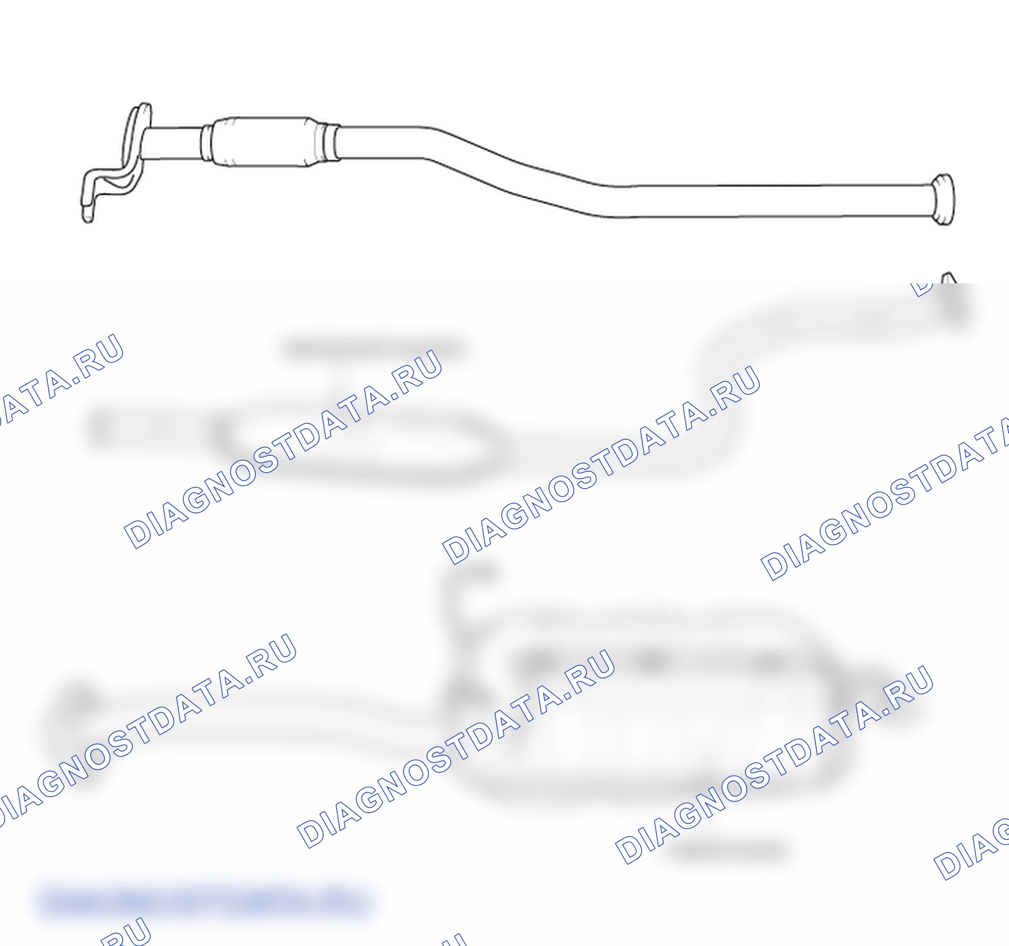 Детали глушителя. Hyundai Accent LC