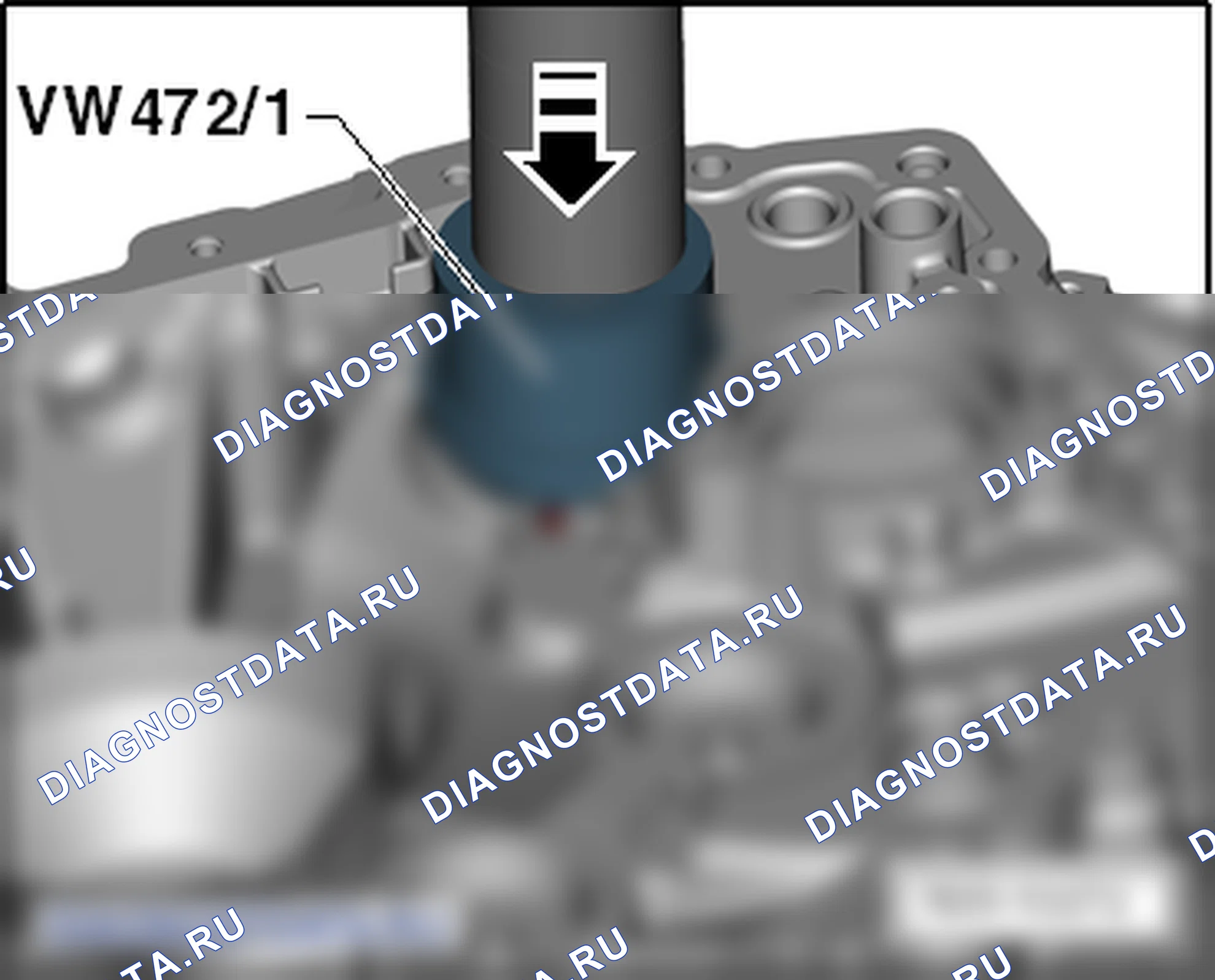 Выпрессовка кольца подшипника вторичного вала 2 и 3. SEAT Altea I