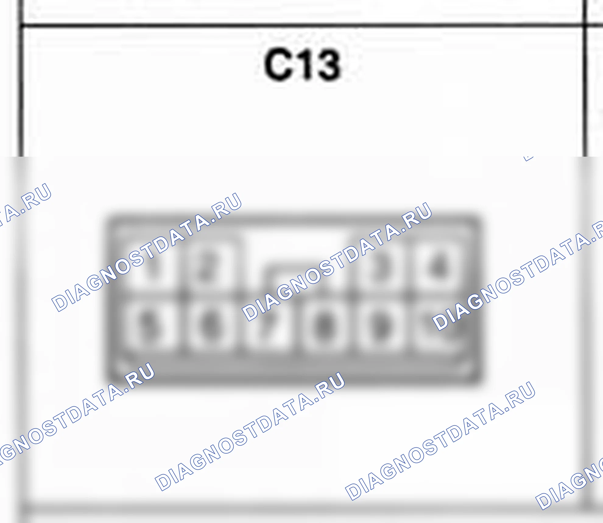Распиновка разъёма C13 — жгута управления. Hyundai Atos MX