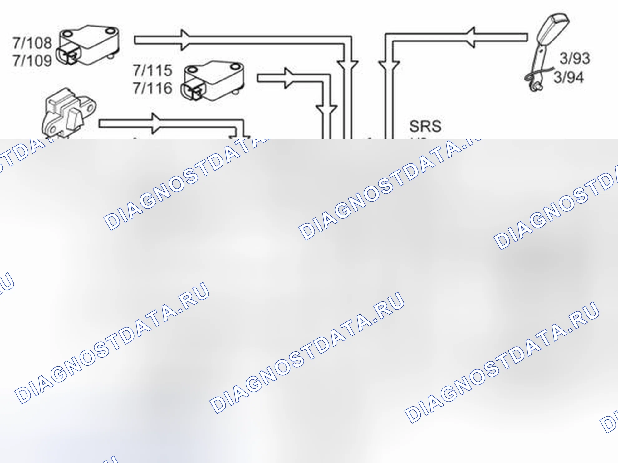 Рис. 68: БОКОВОЕ СТОЛКНОВЕНИЕ (НЕ США / CAN). Volvo S80 II рестайлинг