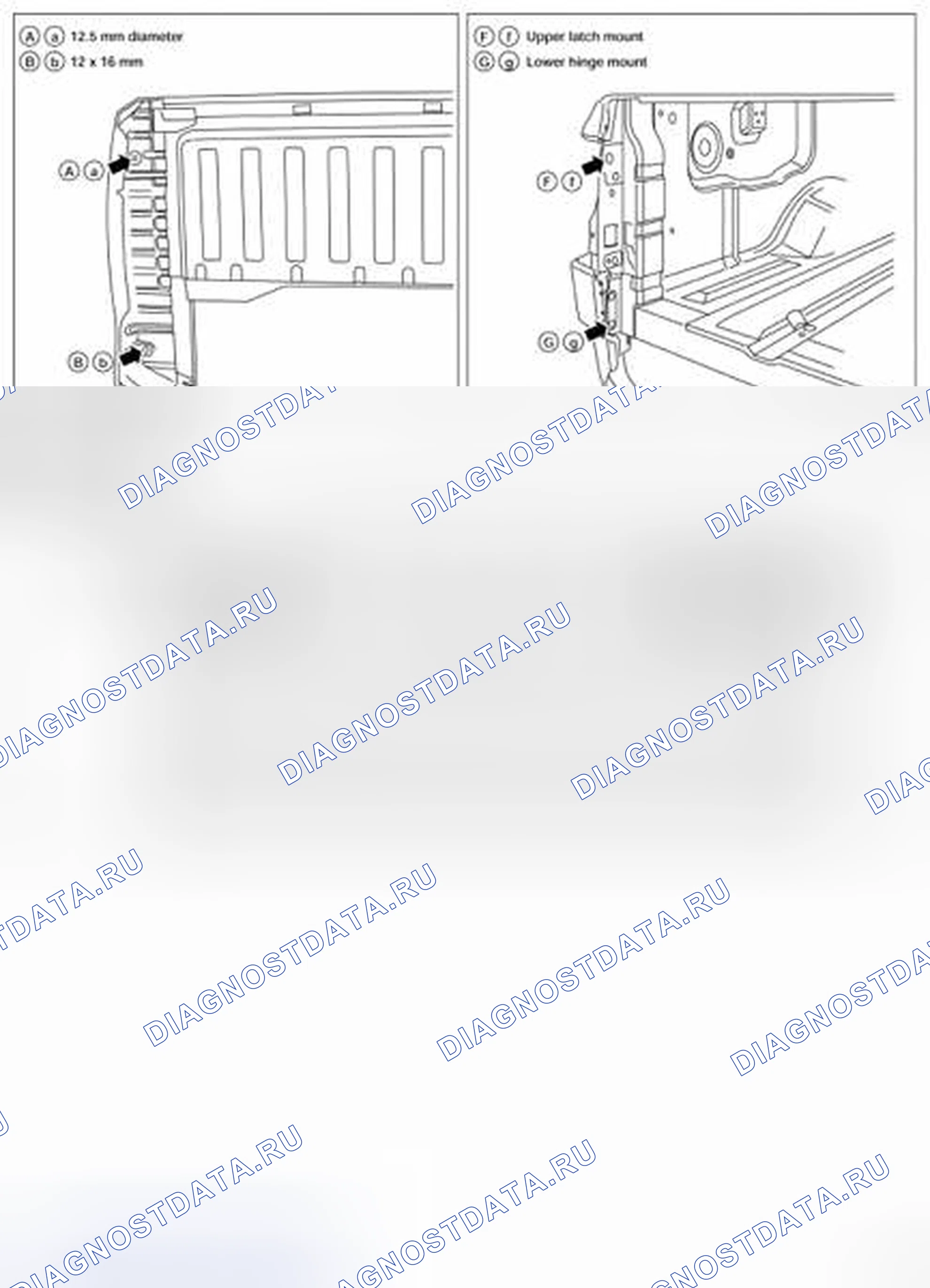 Рис. 24: Точки измерения. Honda Today I