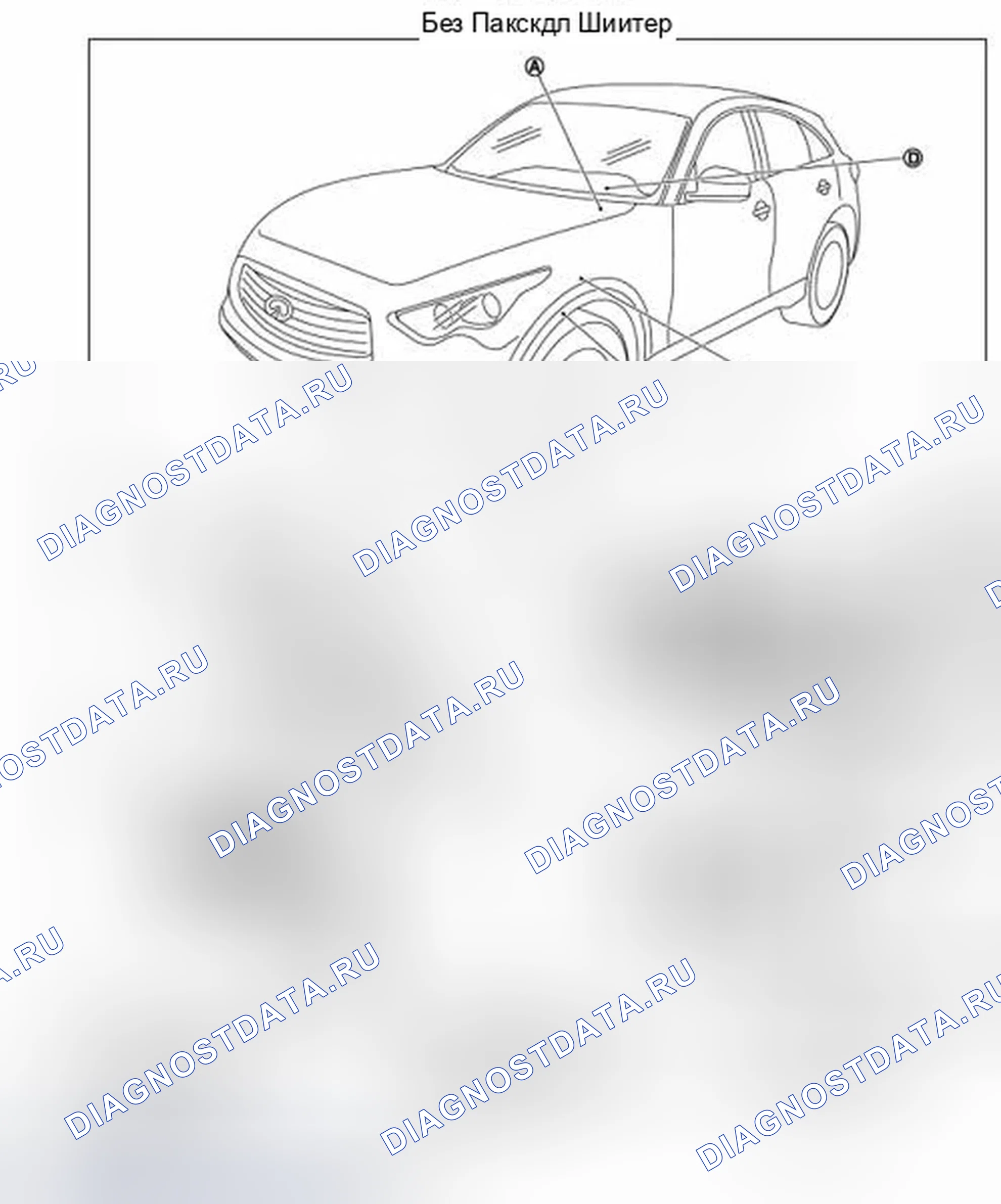 Рис. 20: Расположение компонентов. Infiniti FX50 II