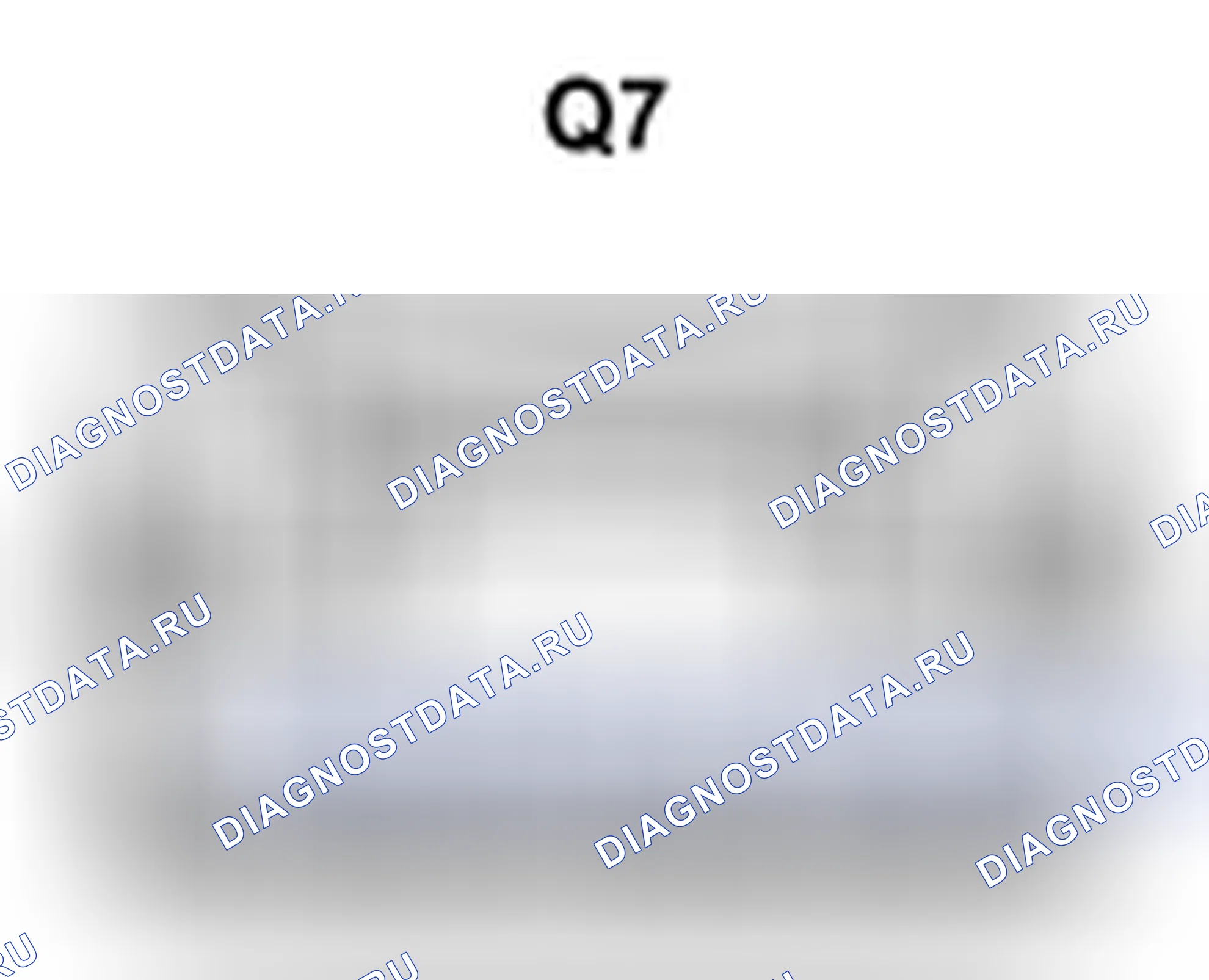 Рис. 677: Переключатель памяти заднего сиденья, вид с торца разъема Lh (Q7). Lexus LS IV
