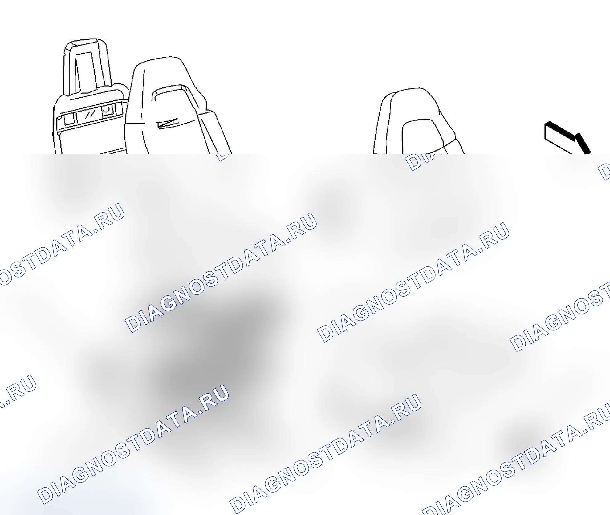 Рис. 1: Виды компонентов системы питание сиденье. Chevrolet Chevy Express G1500 