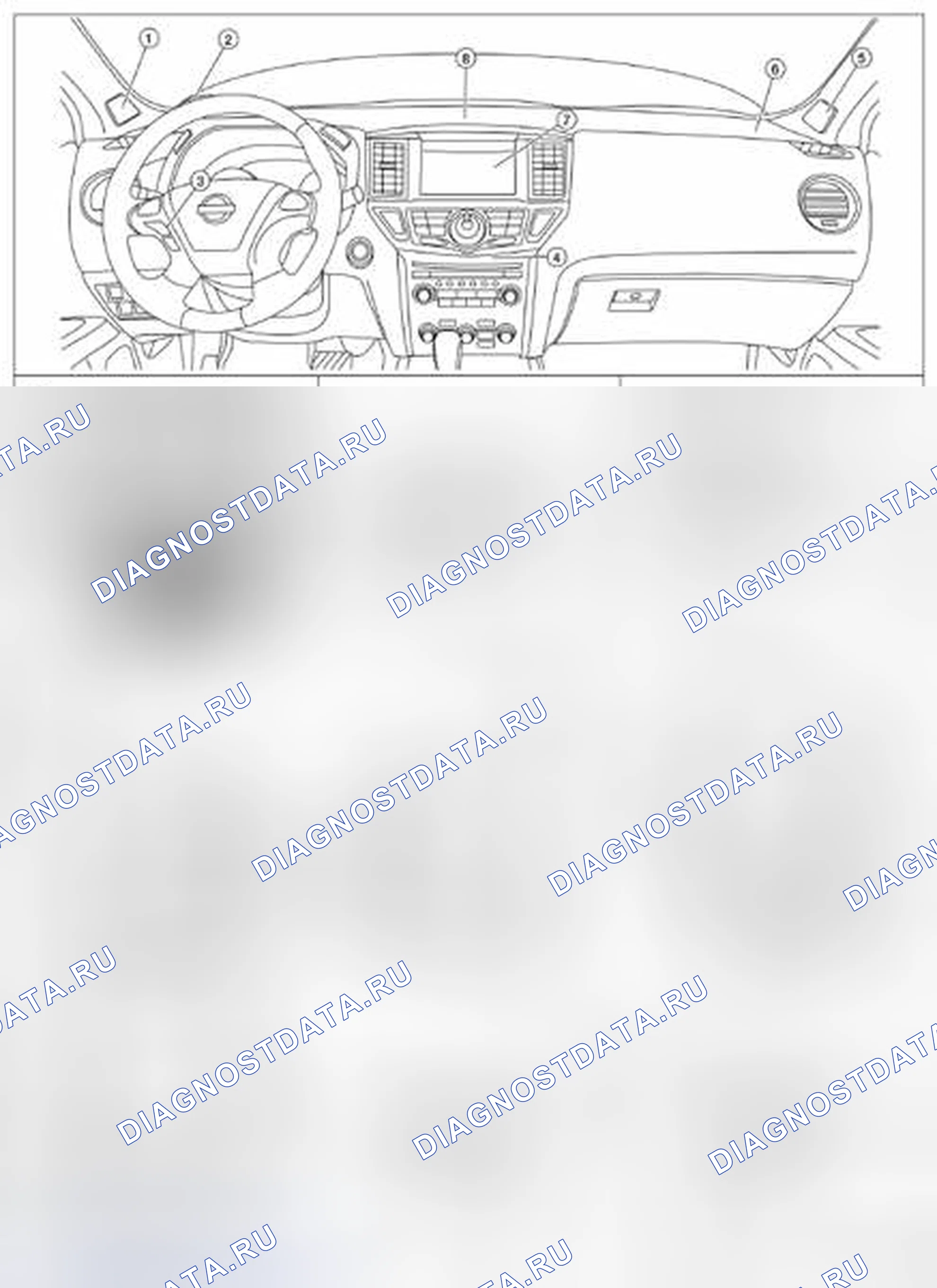 Рис. 119: Расположение компонентов. Nissan Pathfinder IV рестайлинг