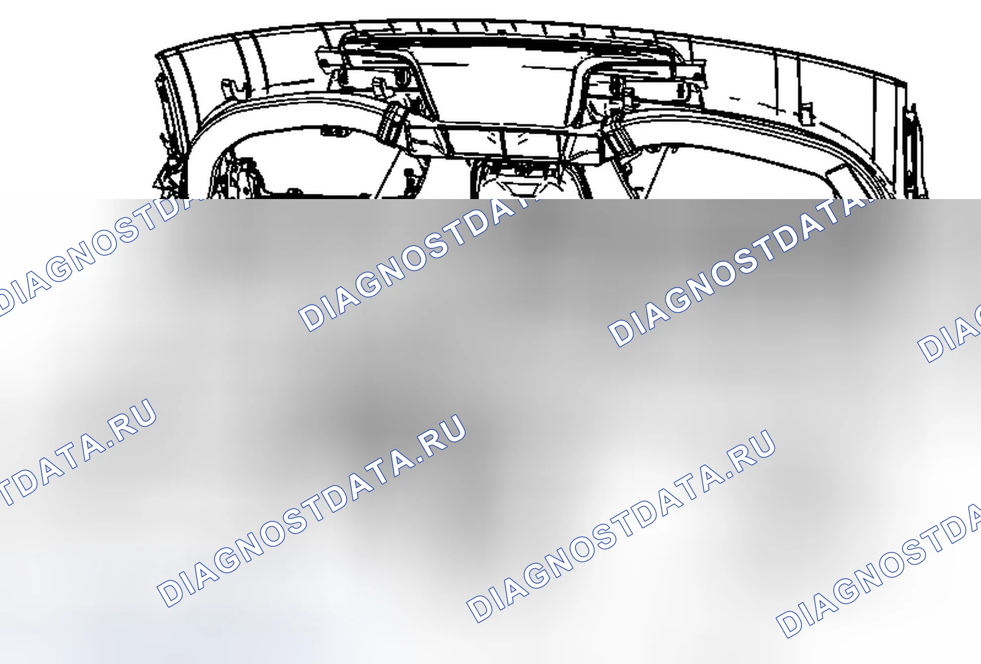 Рис. 46: Замена воздуховода в центре приборной панели. Chevrolet Volt I