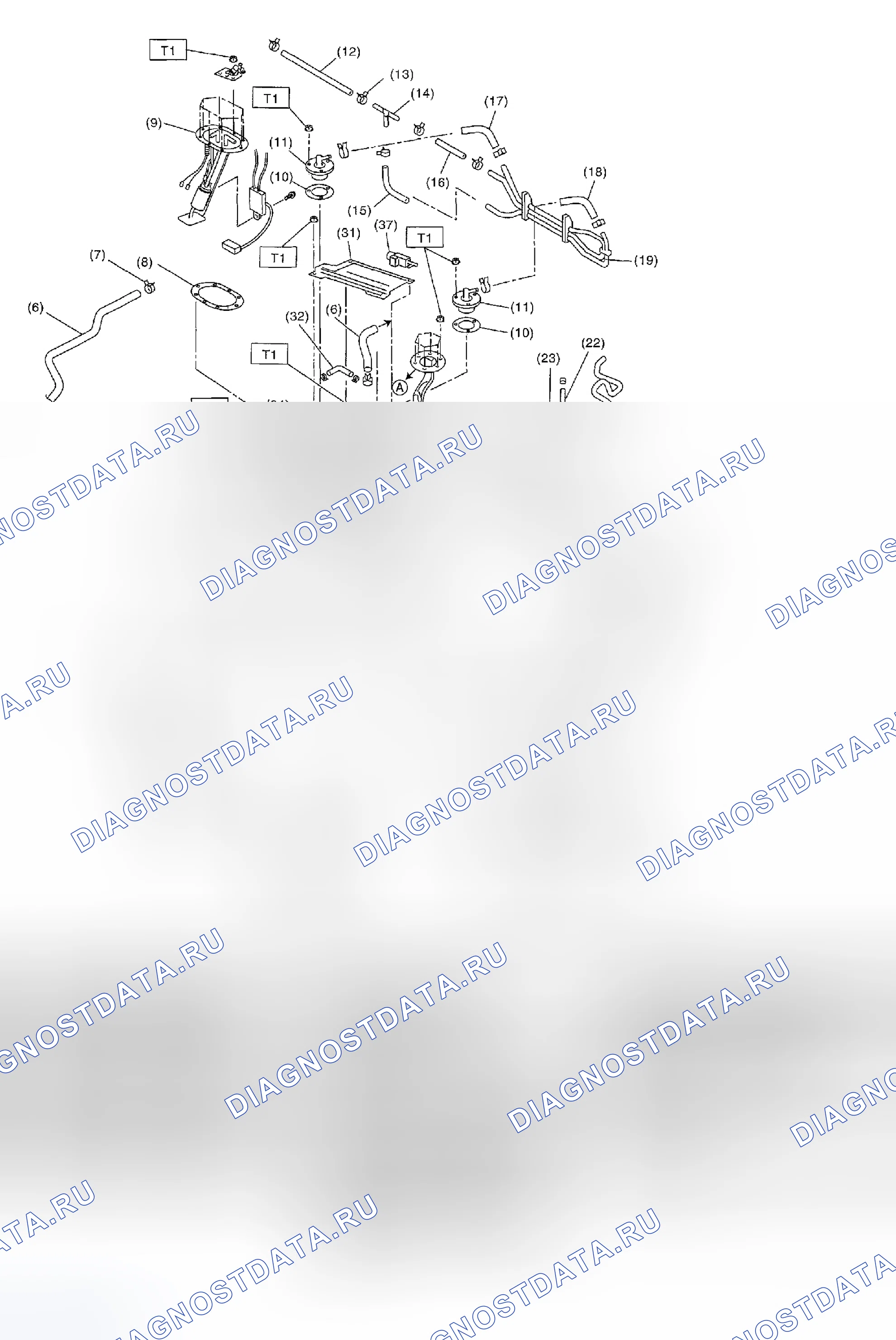 Рис. 3: ТОПЛИВНЫЙ БАК. Subaru Impreza WRX GD/GG рестайлинг