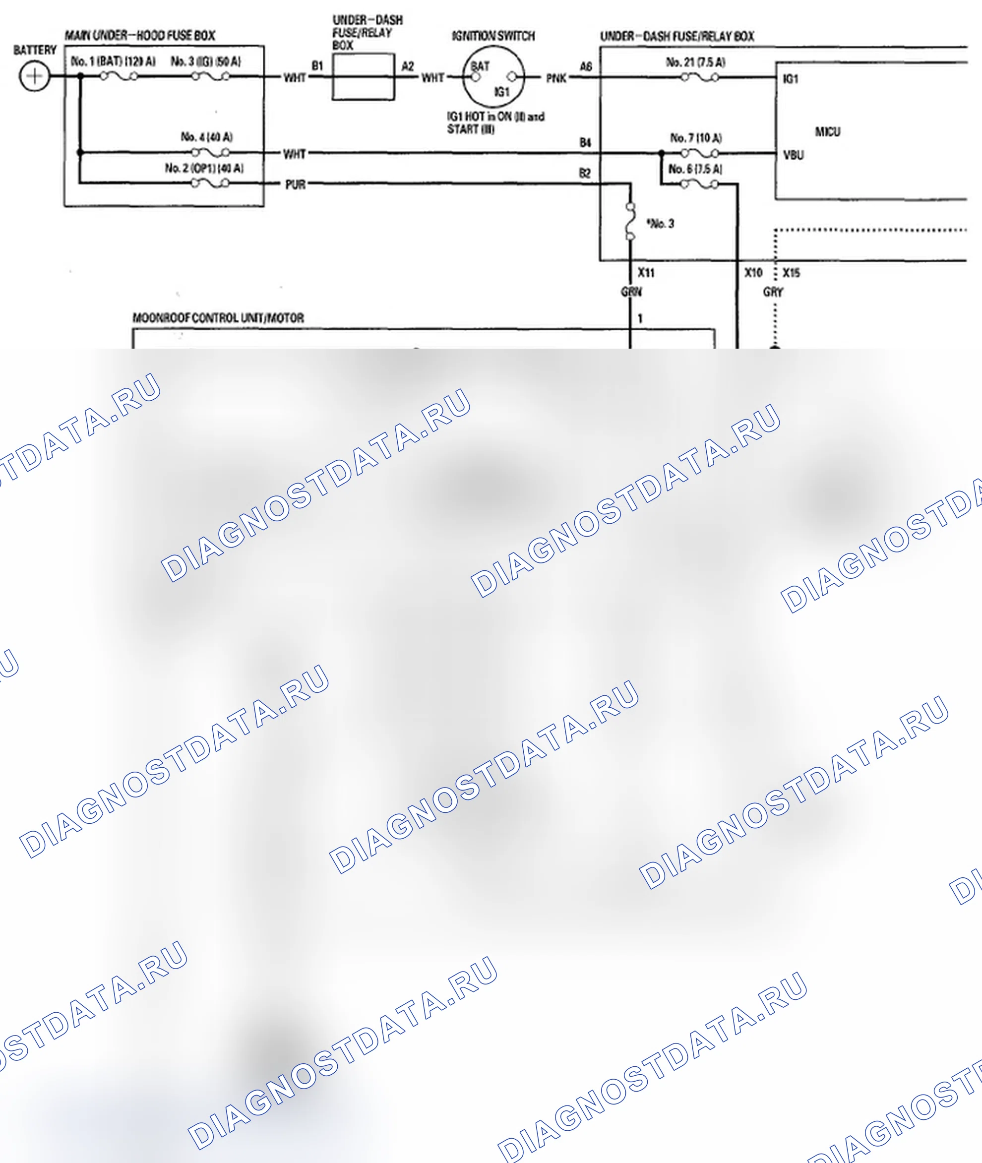 Рис. 34: Принципиальная схема. Acura MDX II