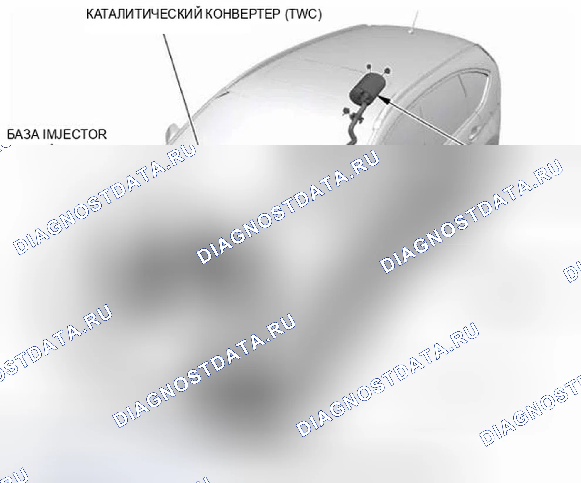 Рис. 1: Индекс расположения компонентов системы впуска воздуха и выхлопной системы. Honda CR-V IV