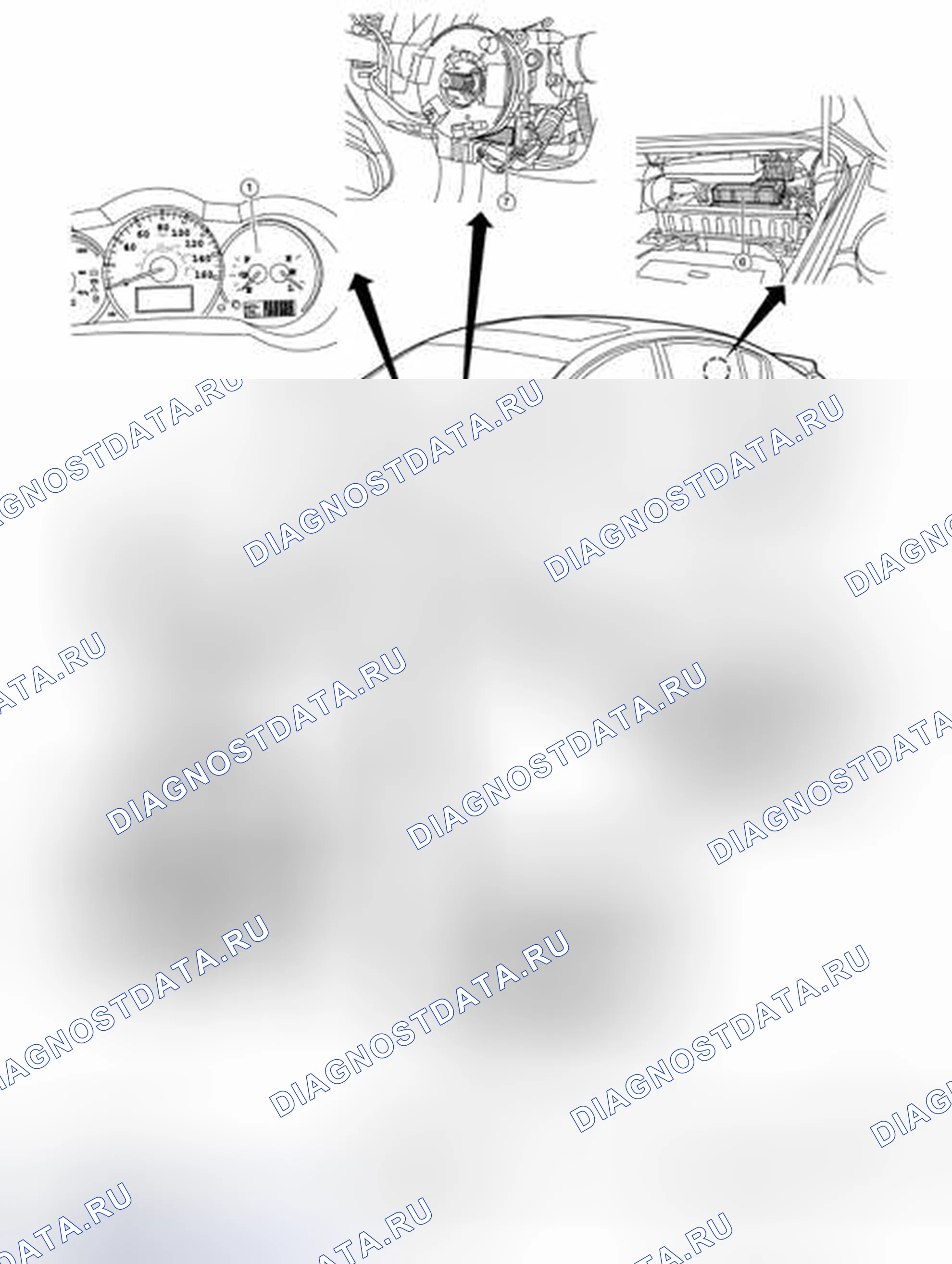 Рис. 54: Расположение компонентов. Nissan Altima L32