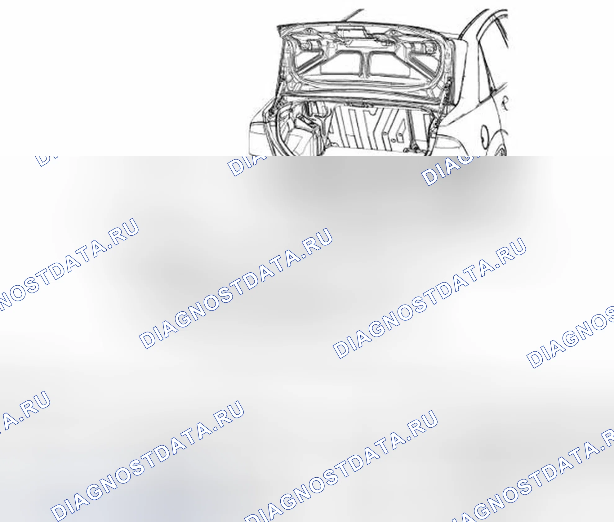Рис. 24: Крышка бампера - задняя, 3-дверная / 4-дверная / 5-дверная. Ford Focus II