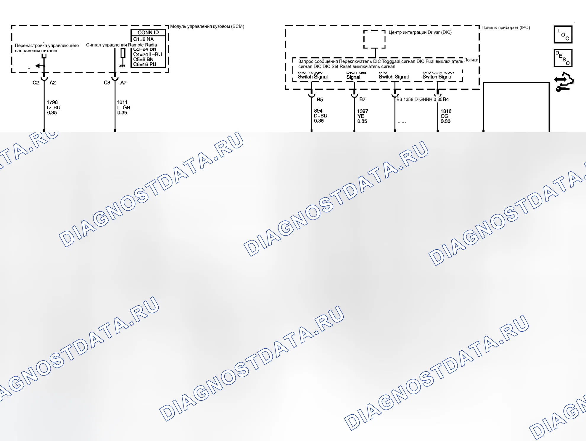 Рис. 1: Схема рулевого колеса. GMC Sierra 1500 