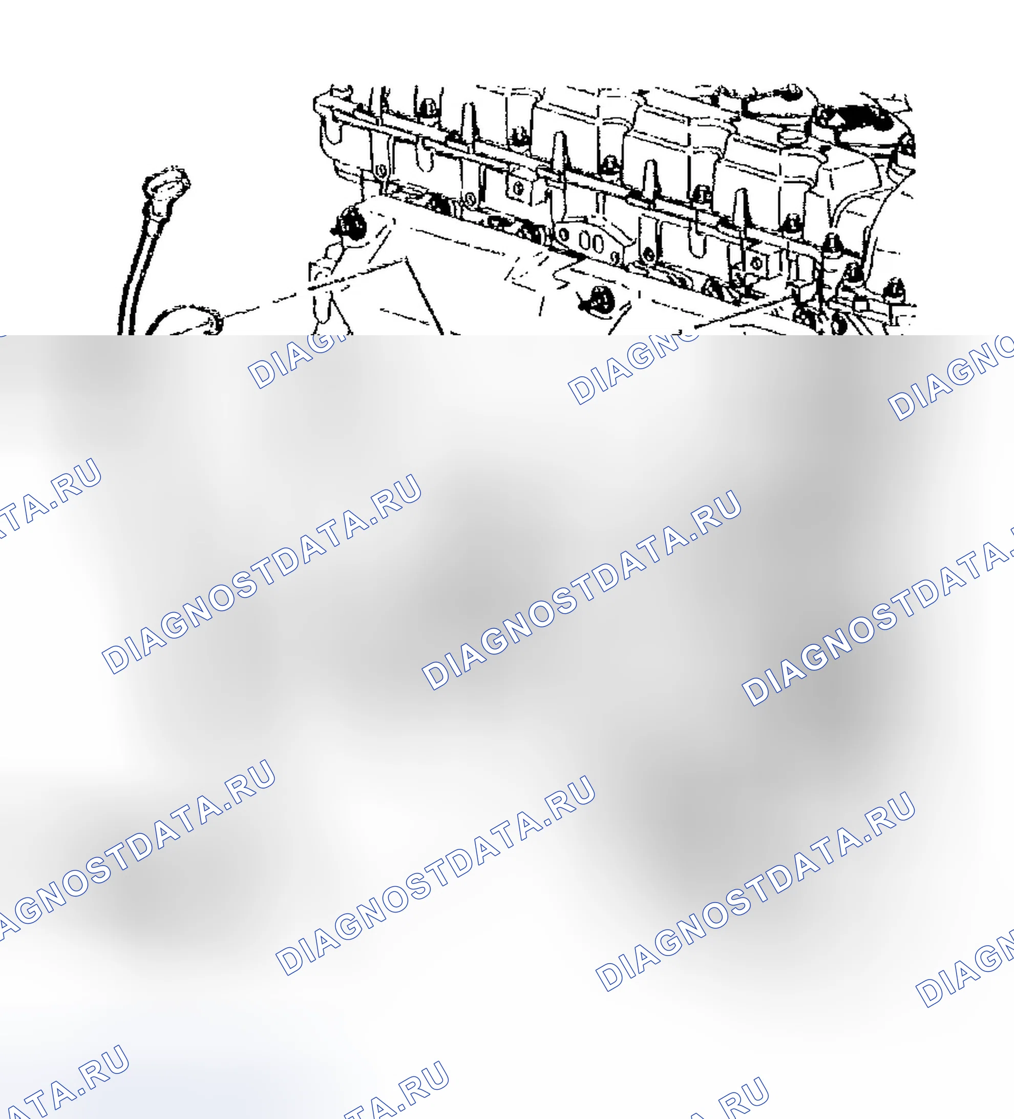 Рис. 1154: Индикатор уровня масла и установка трубки. Chevrolet TrailBlazer I