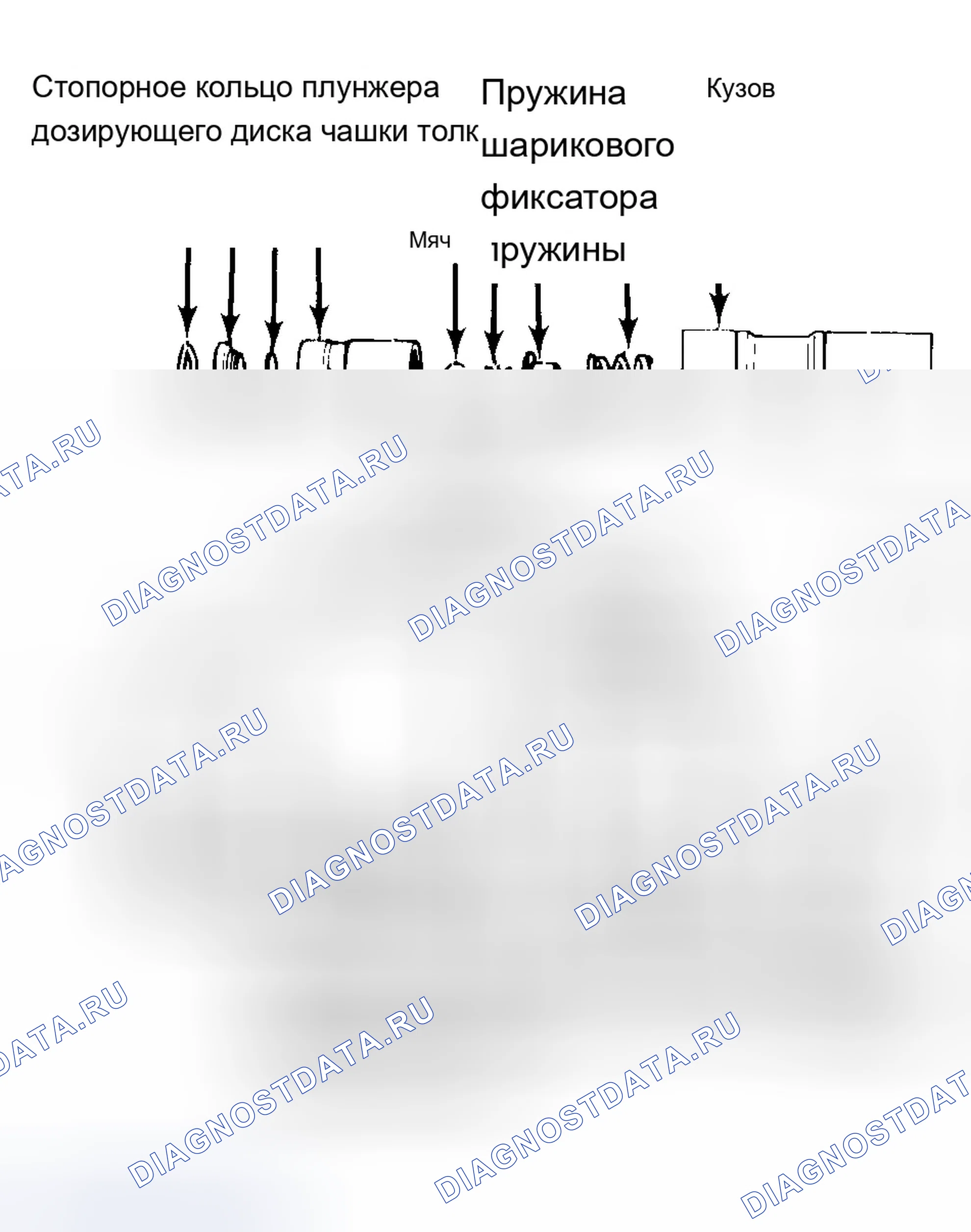 Рис. 22: Типовые узлы подъемника гидравлического клапана. Chevrolet Forward Control P30 