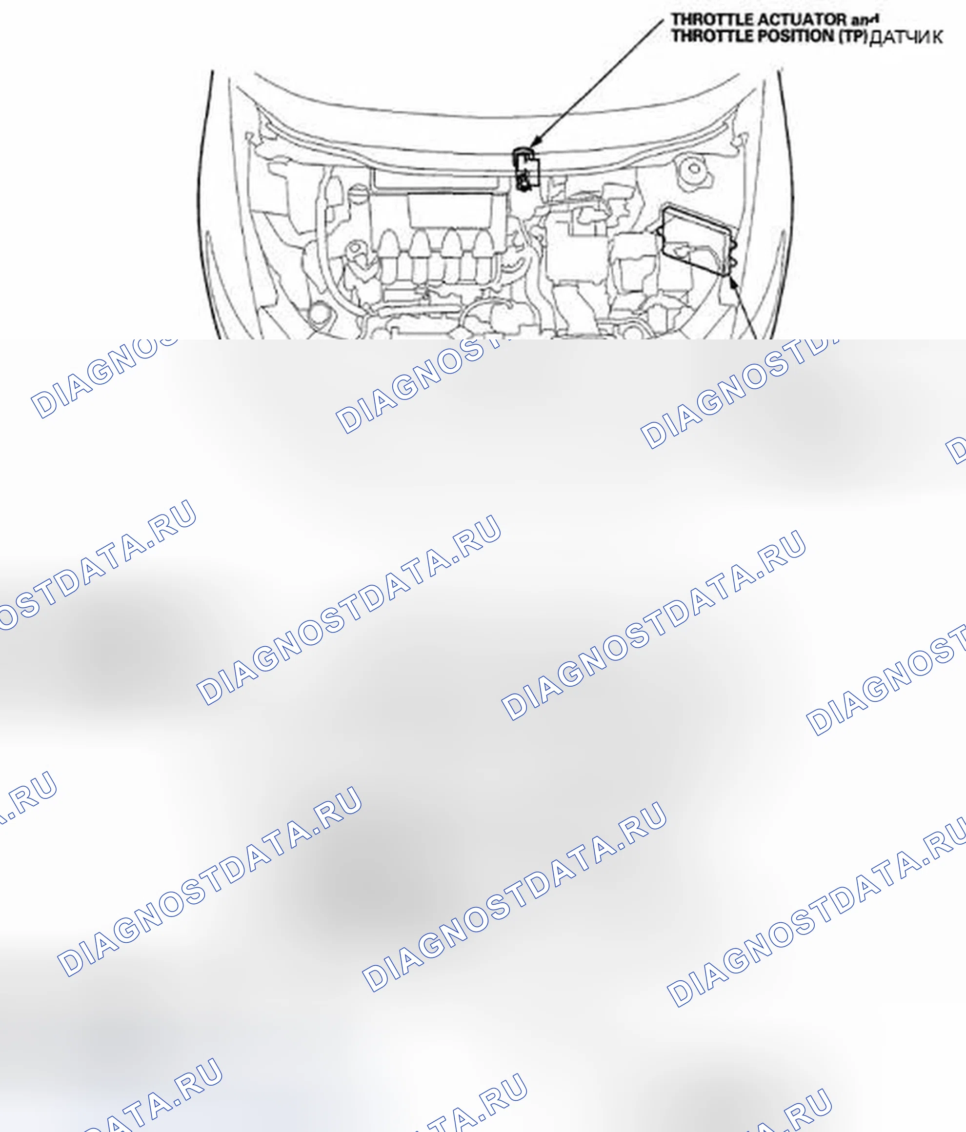 Рис. 347: Указатель расположения компонентов. Honda Insight ZE2