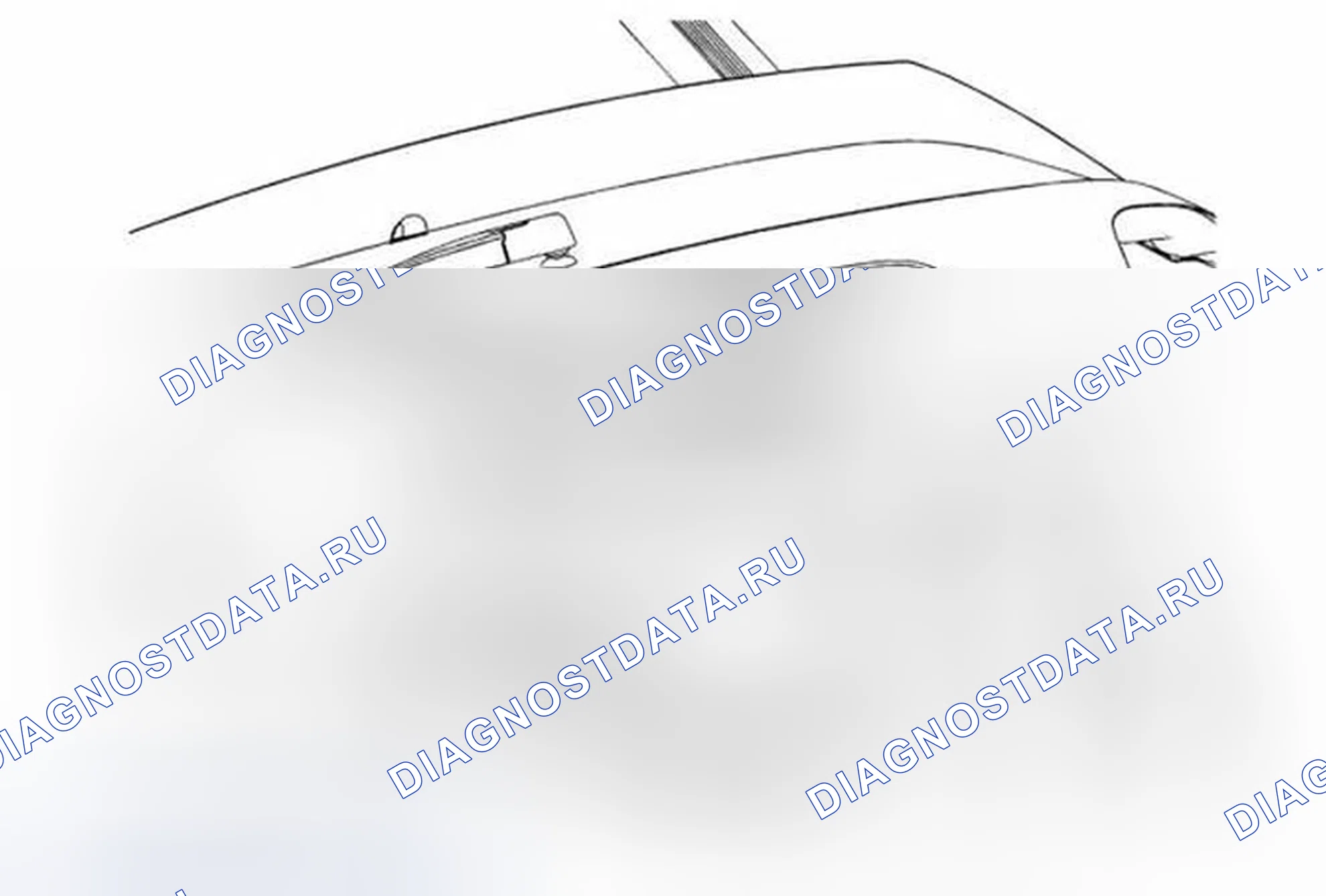 Рис. 34: Замена лампы заднего номерного знака (хэтчбек). Chevrolet Sonic I
