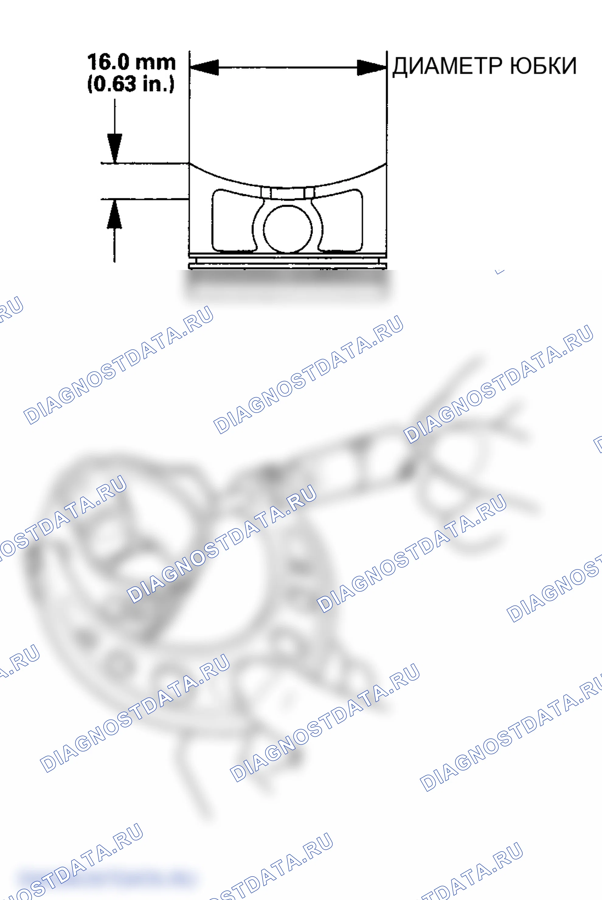 Рис. 476: Проверка блока и поршня. Honda Odyssey III
