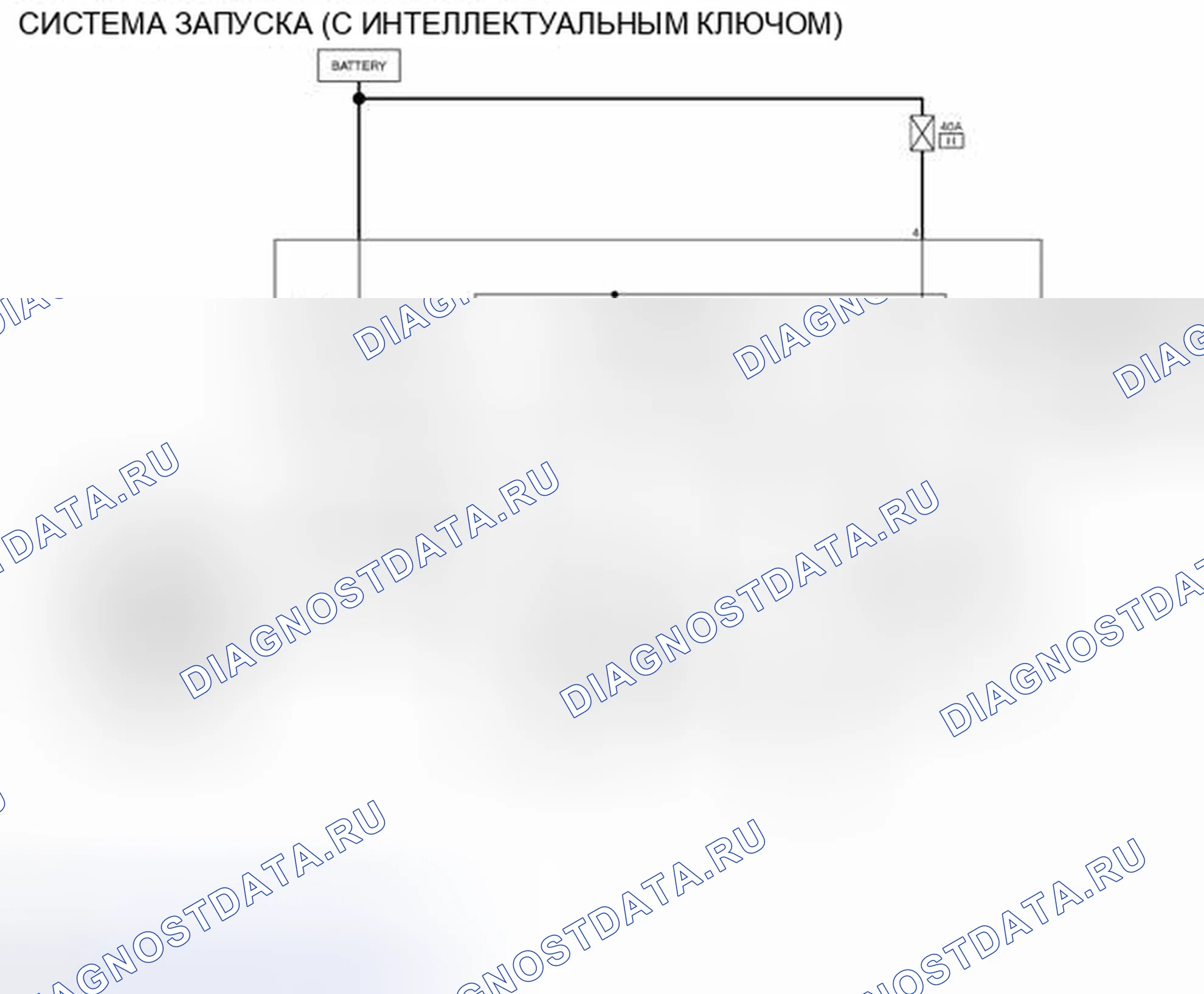Рис. 6: электросхема - СИСТЕМА ЗАПУСКА (С ИНТЕЛЛЕКТУАЛЬНЫМ КЛЮЧОМ). Nissan Cube III