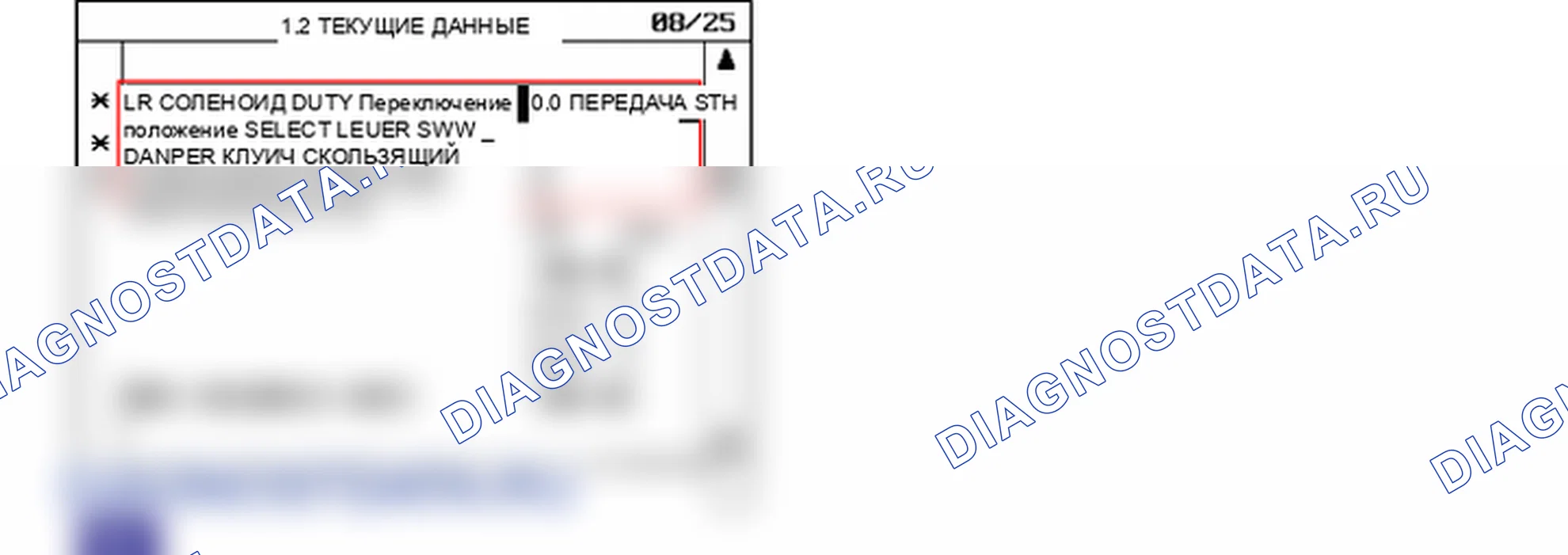 Данные диагностического сканера — P0750. Hyundai Santa Fe CM