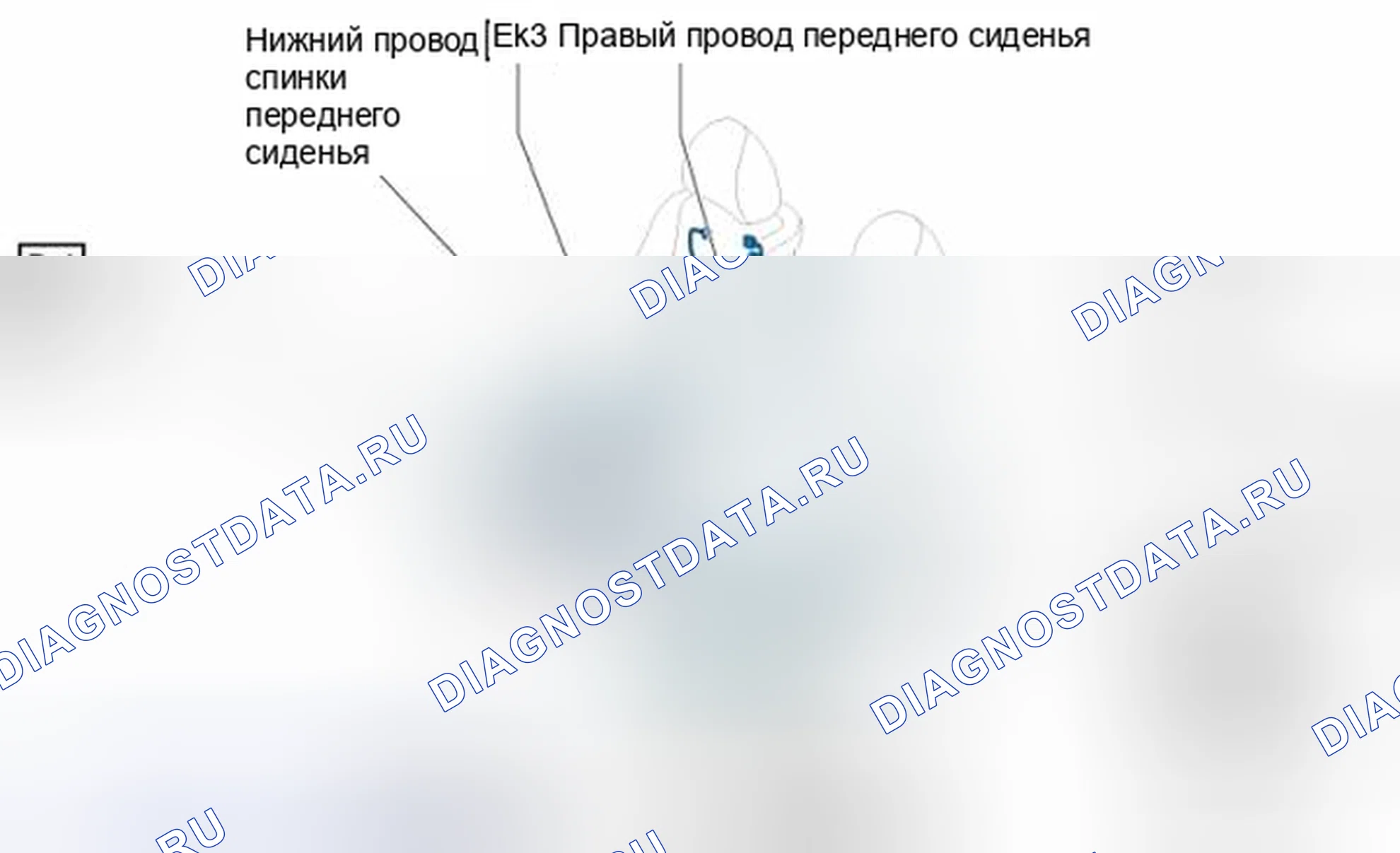 Рис. 327: Расположение соединителя, соединяющего электрожгут и жгут проводов. Honda Accord IV