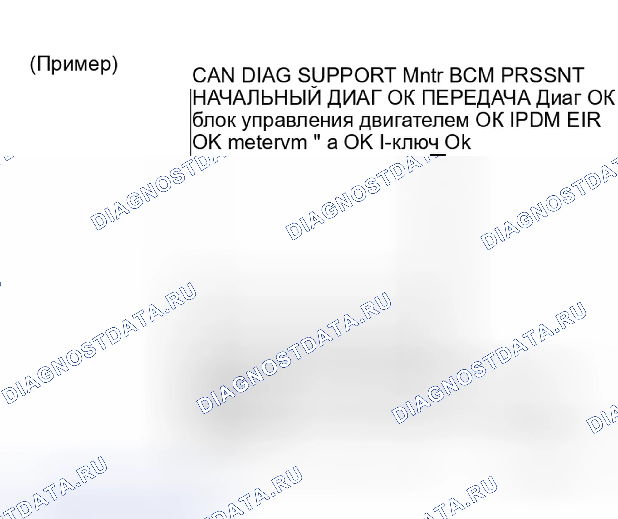 Рис. 21: ОПИСАНИЕ ЭКРАНА " CAN DIAG SUPPORT Mntr " ДЛЯ BCM. Honda Prelude I