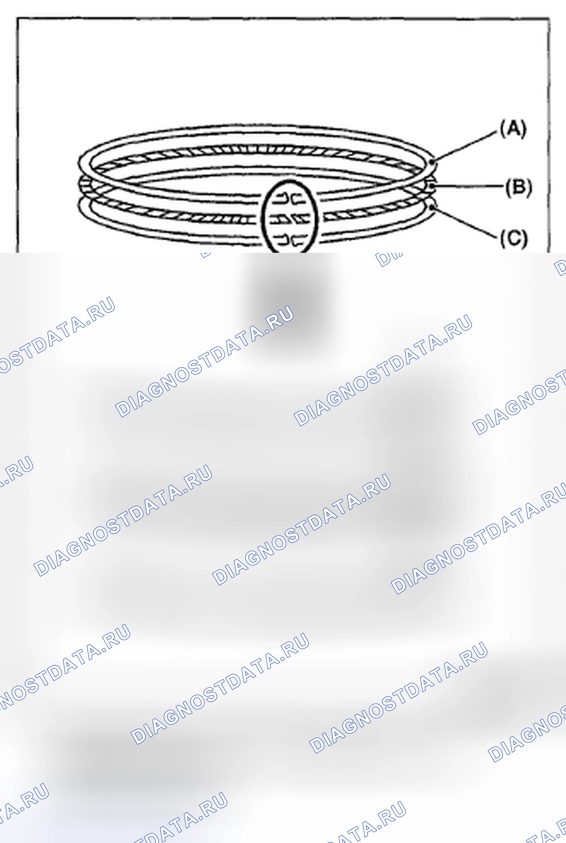 Рис. 547: ПОРШНЕВОЕ КОЛЬЦО. Subaru Impreza GH